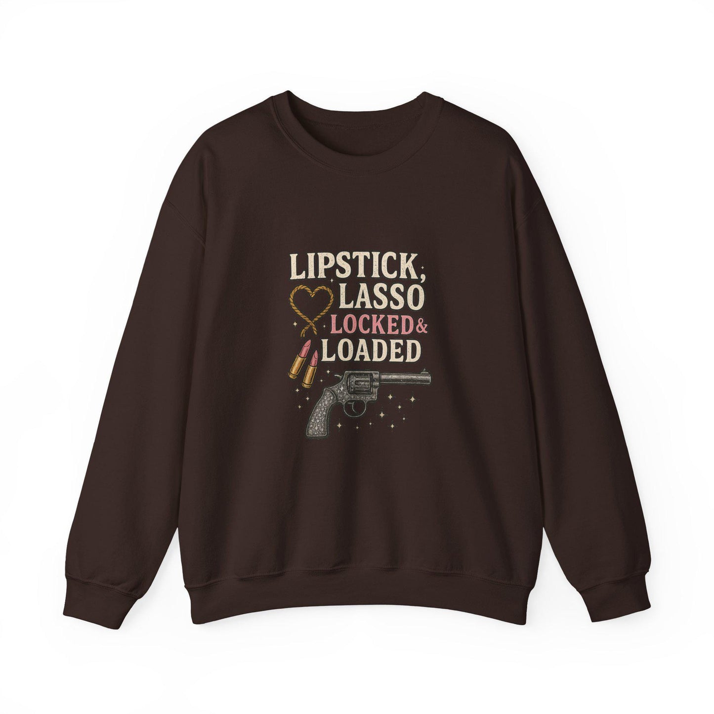 lipstick lasso locked and loaded western png graphic INSTANT digital download for tshirt sublimation or dtf