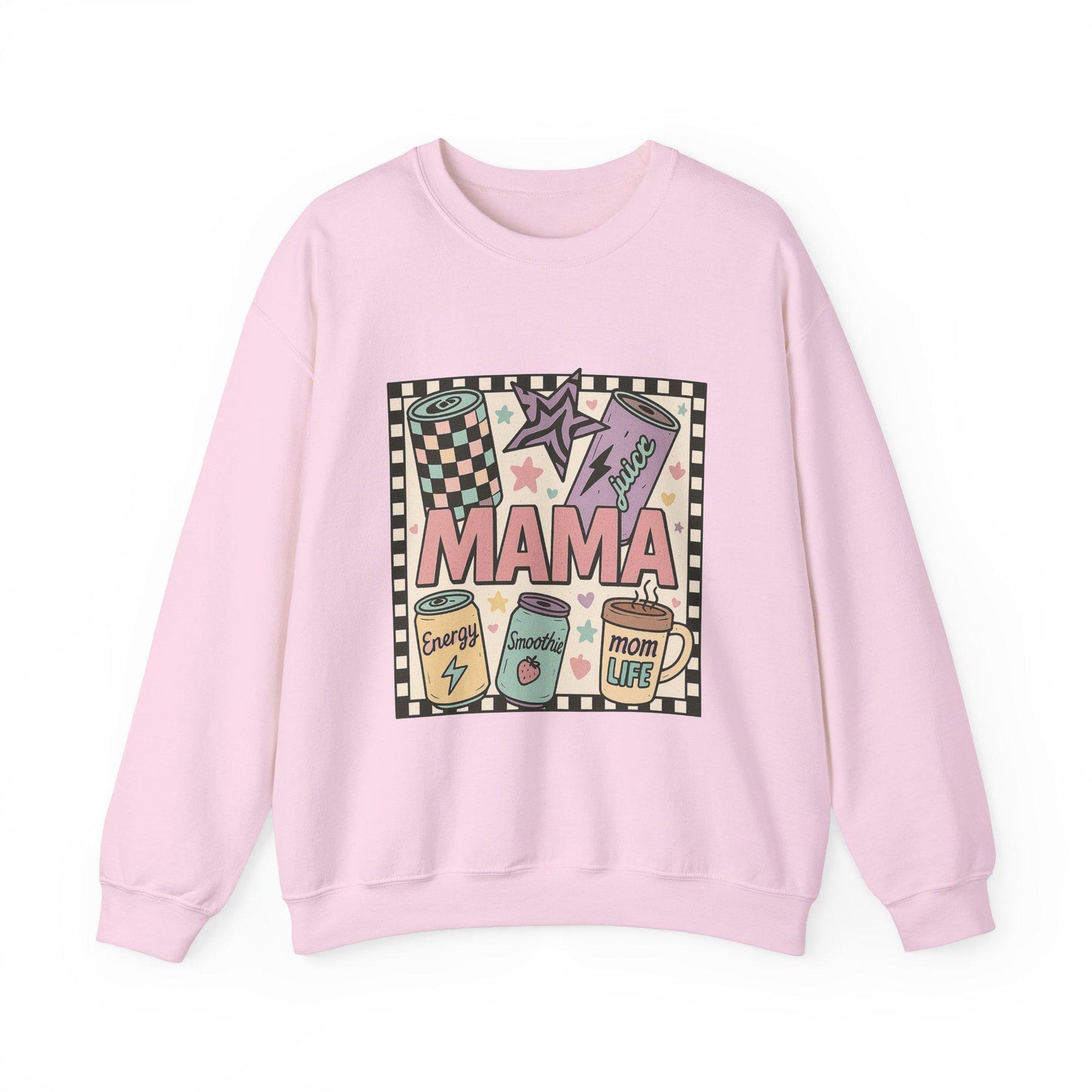 Mama energy drink mom life mothers checkered fun design png graphic digital download for tshirt sublimation or dtf