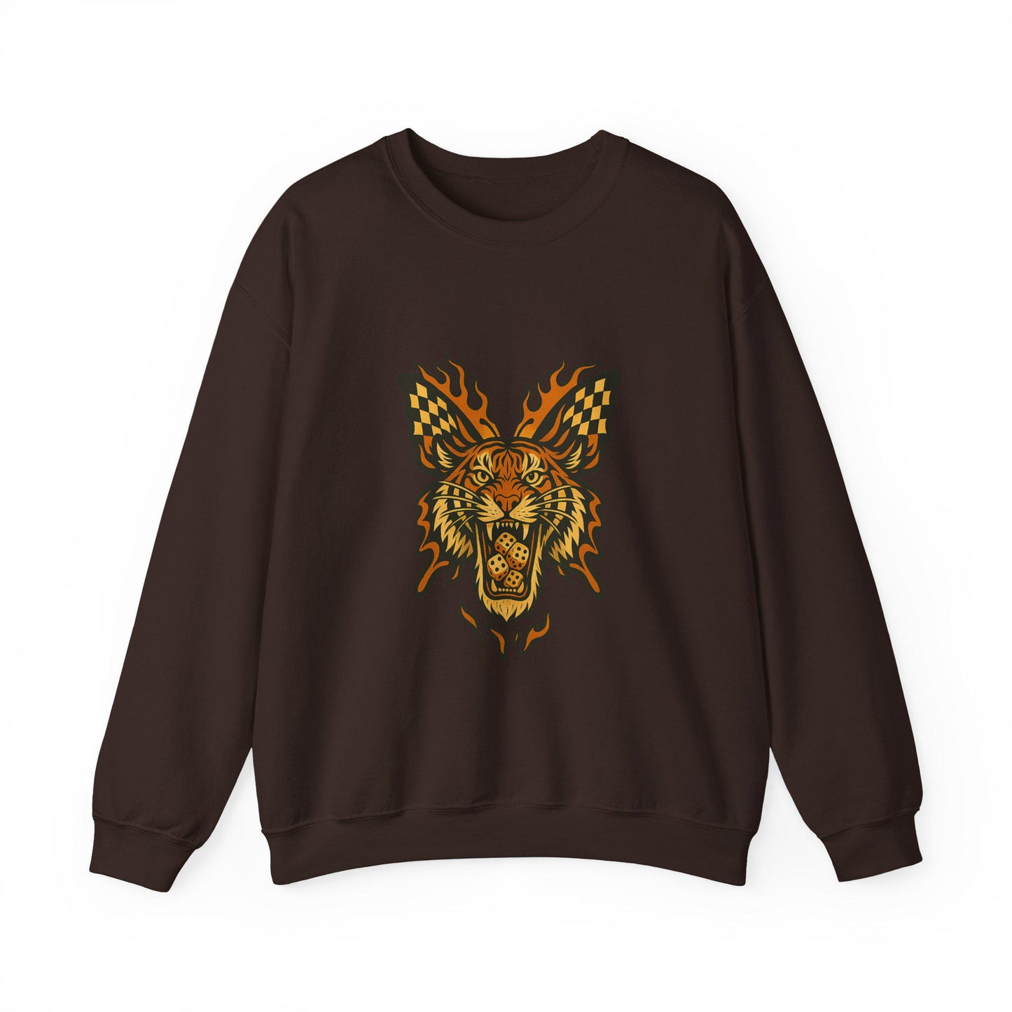 Yallternative edgy flaming butterfly tiger dice PNG graphic INSTANT digital download for tshirt sublimation or dtf