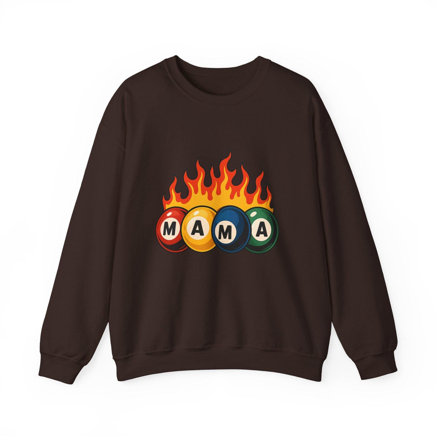 edgy flaming pool ball MAMA PNG graphic INSTANT digital download for tshirt sublimation or dtf