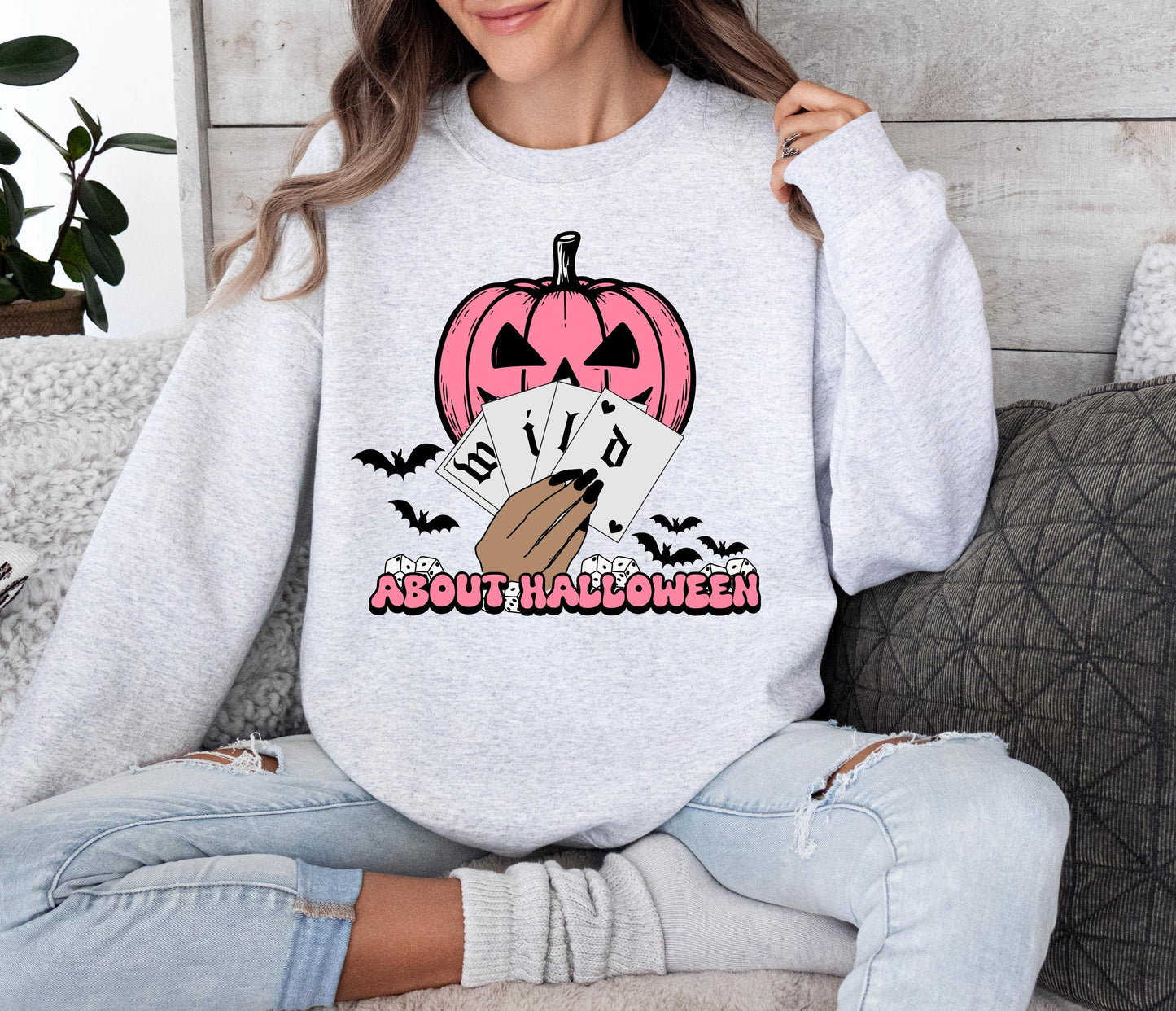 Wild about Halloween spooky pumpkin cards dice tshirt graphic png sublimation instant digital download