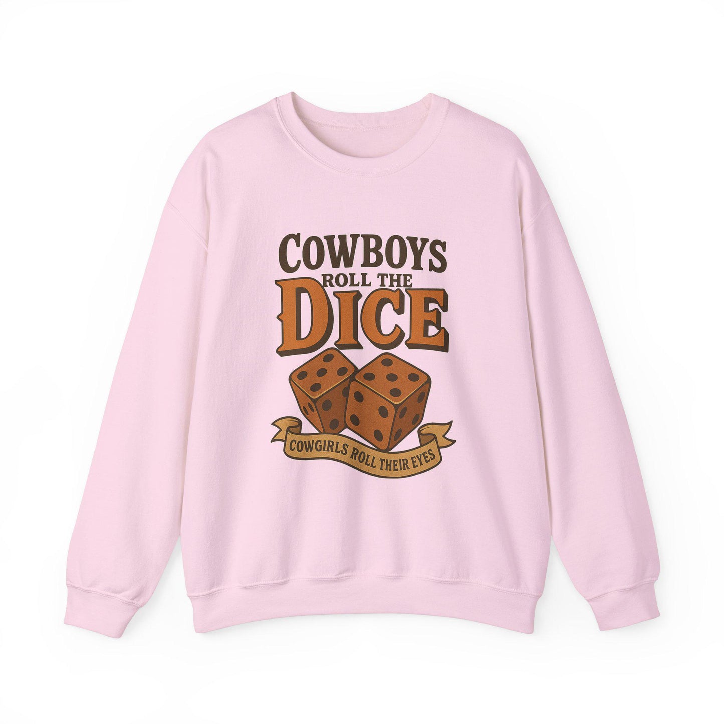 Western "cowboys roll the dice, cowgirls roll their eyes" gambling png graphic digital download for tshirt sublimation or dtf