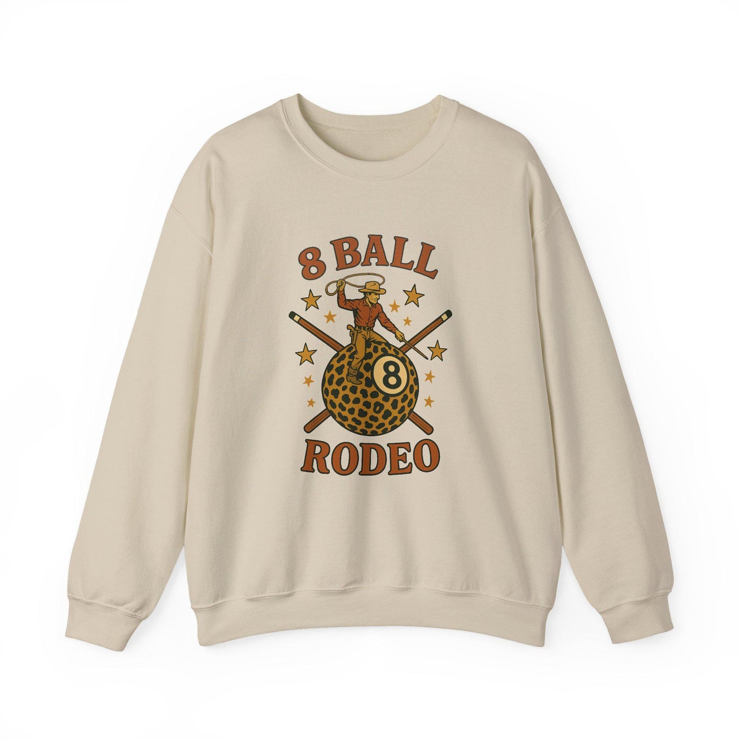 Western 8ball rodeo cowboy riding cheetah print 8ball png graphic INSTANT digital download for tshirt sublimation or dtf