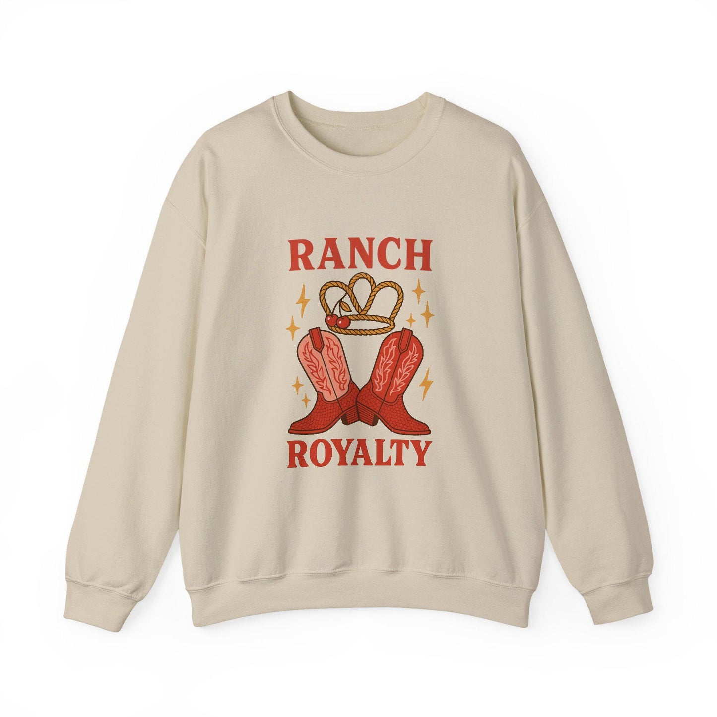 Western "ranch royalty" lasso crown cherry and cowgirl boots PNG graphic INSTANT digital download for tshirt sublimation or dtf