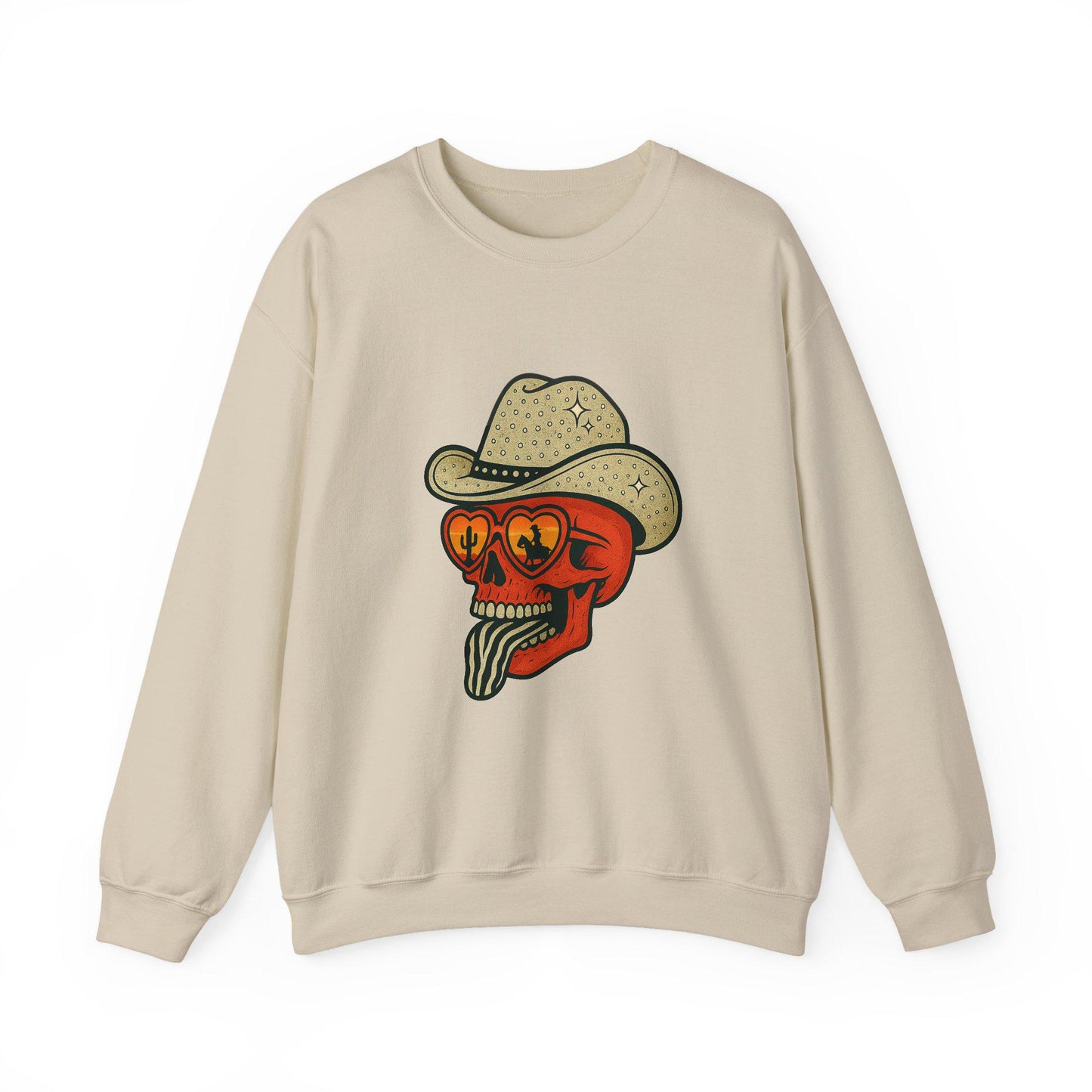 Western rhinestone hat cowboy skull desert reflection zebra print tongue graphic INSTANT digital download for tshirt sublimation or dtf