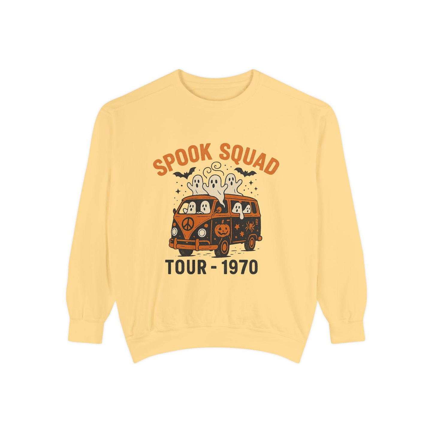 Halloween "spook squad tour - 1970" vintage ghost hippie van PNG graphic INSTANT digital download for tshirt sublimation or dtf