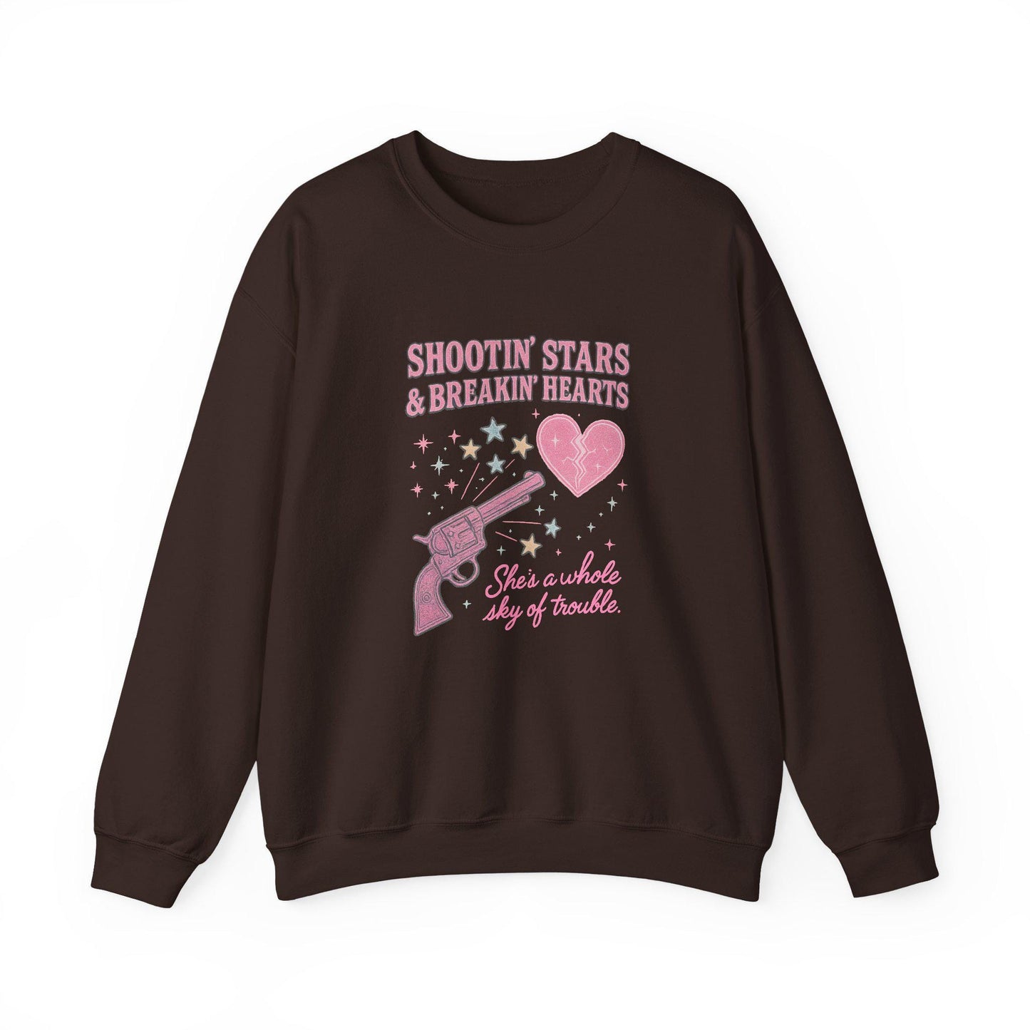 Pink western "Shootin stars & breakin hearts" cowgirl PNG graphic INSTANT digital download for tshirt sublimation or dtf