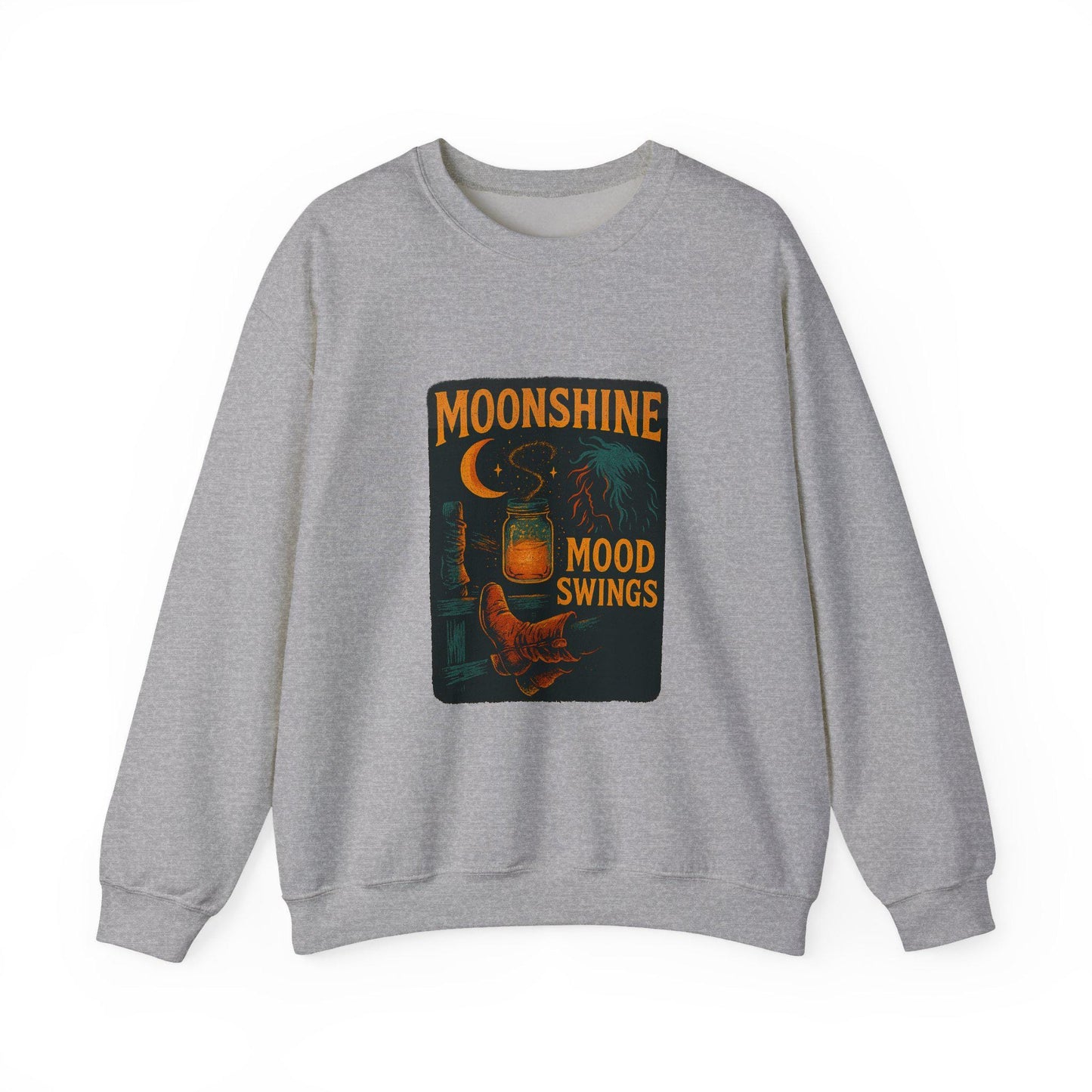 Western "Moonshine, mood swings" png graphic INSTANT digital download for tshirt sublimation or dtf