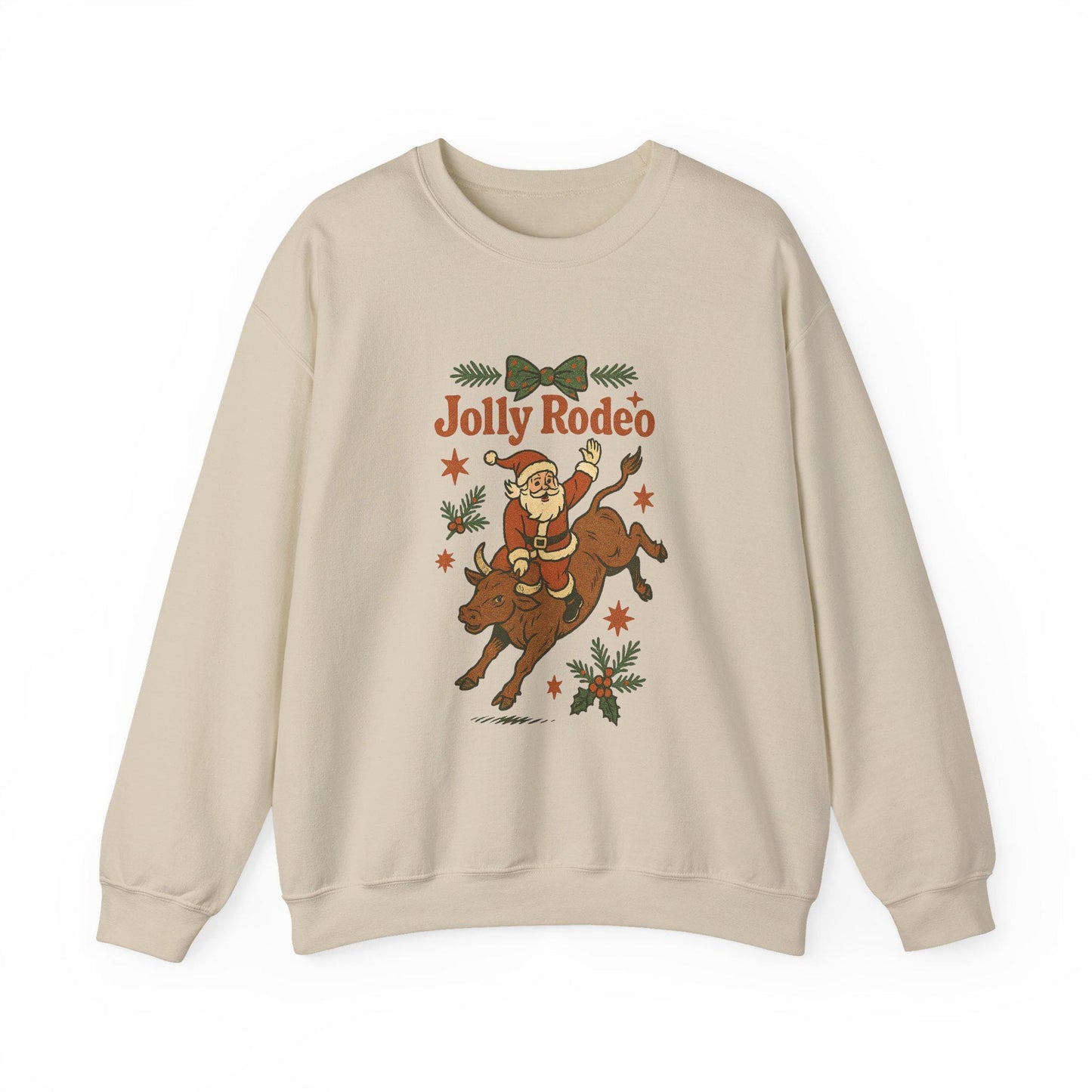Western christmas santa bull rodeo PNG graphic INSTANT digital download for tshirt sublimation or dtf