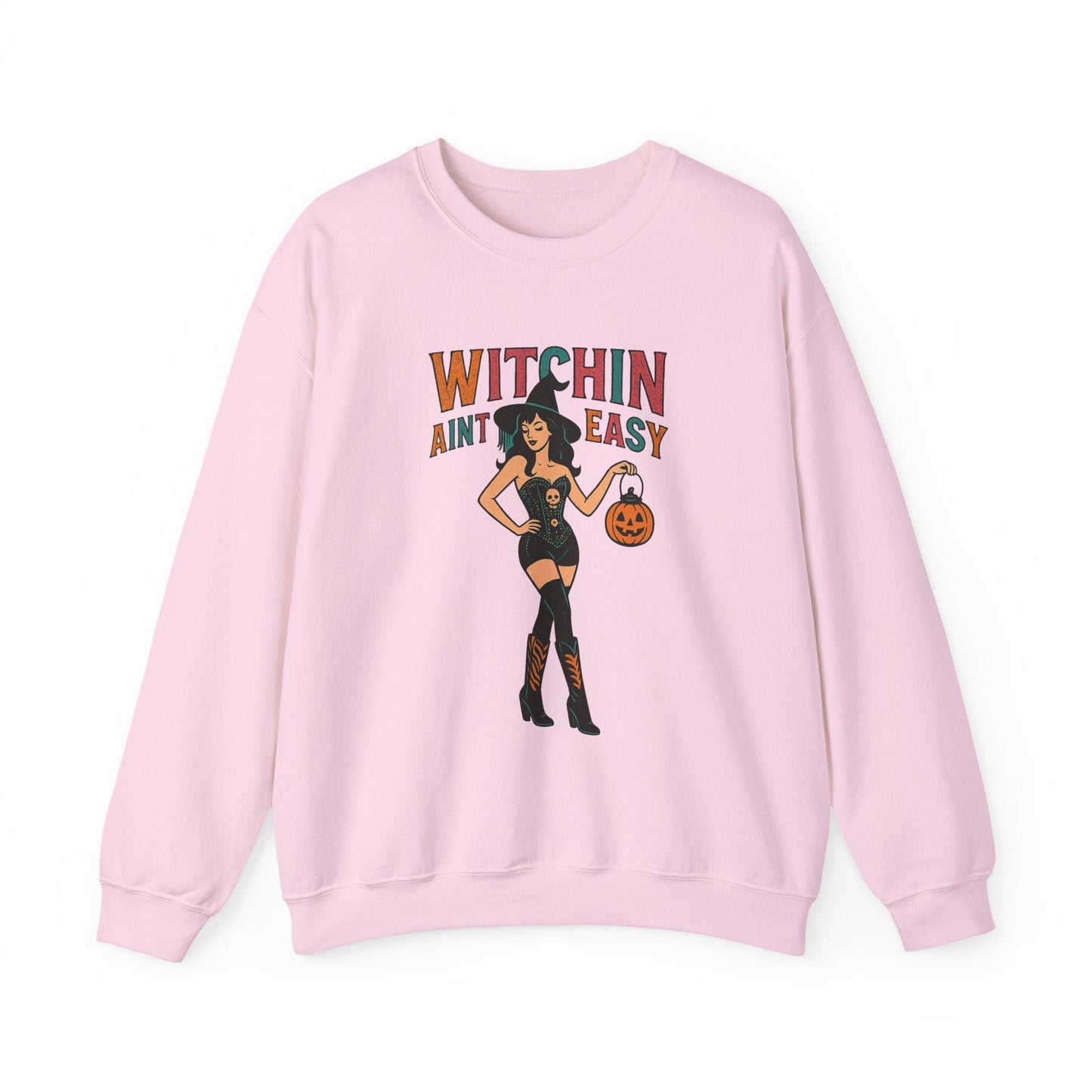 Witchin aint easy vintage witch PNG graphic INSTANT digital download for tshirt sublimation or dtf