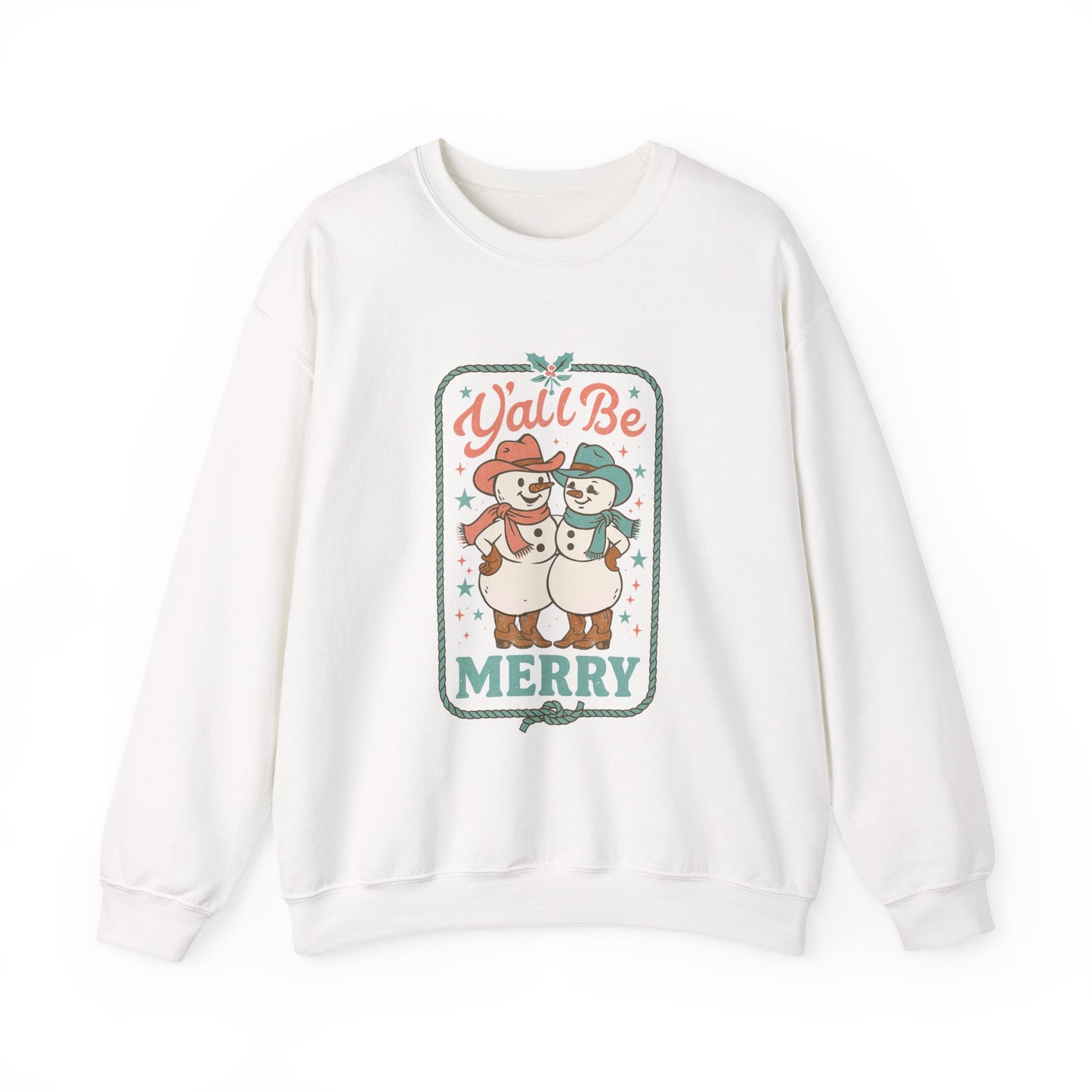 Merry Western Christmas PNG | Cowgirl Snowman Retro Country Christmas Graphic | Southern Holiday Sublimation Design
