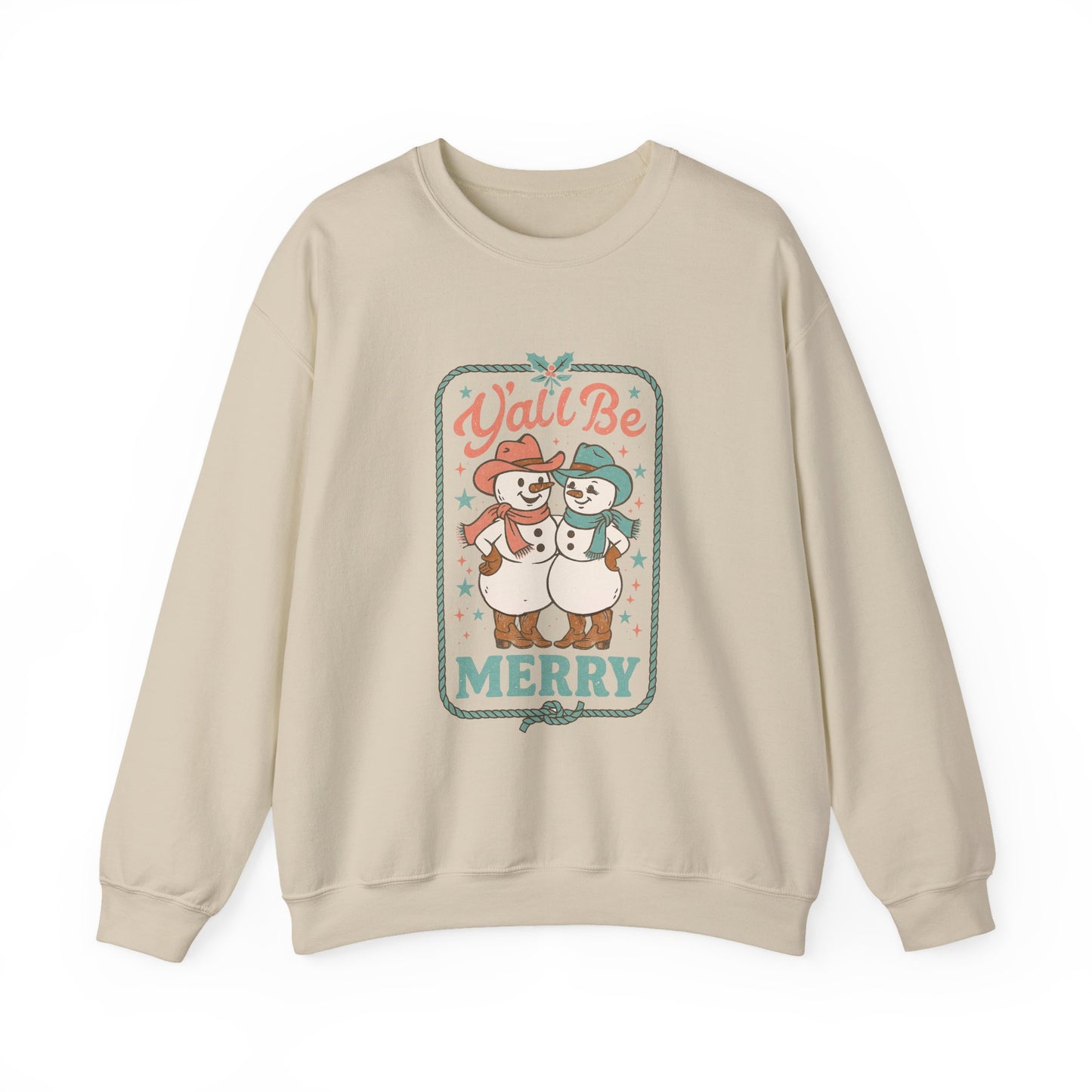 Merry Western Christmas PNG | Cowgirl Snowman Retro Country Christmas Graphic | Southern Holiday Sublimation Design