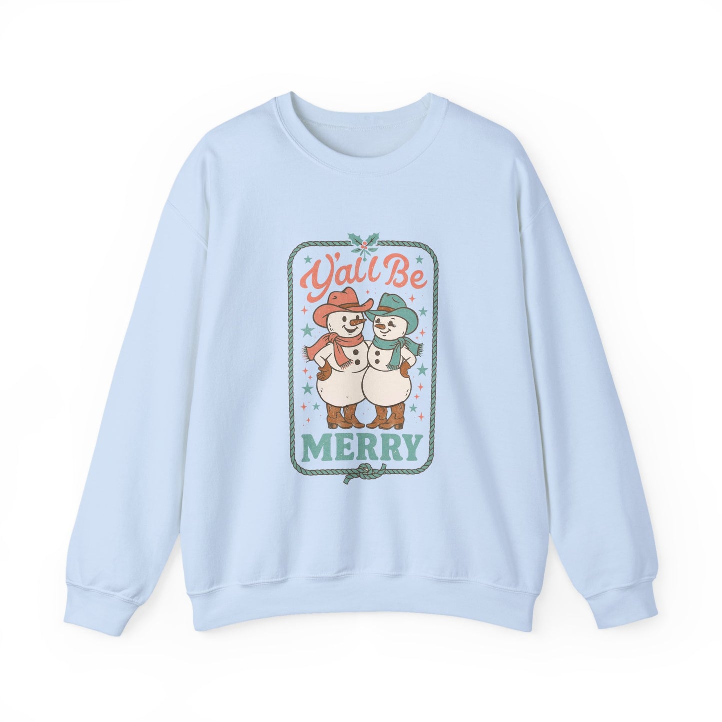 Merry Western Christmas PNG | Cowgirl Snowman Retro Country Christmas Graphic | Southern Holiday Sublimation Design