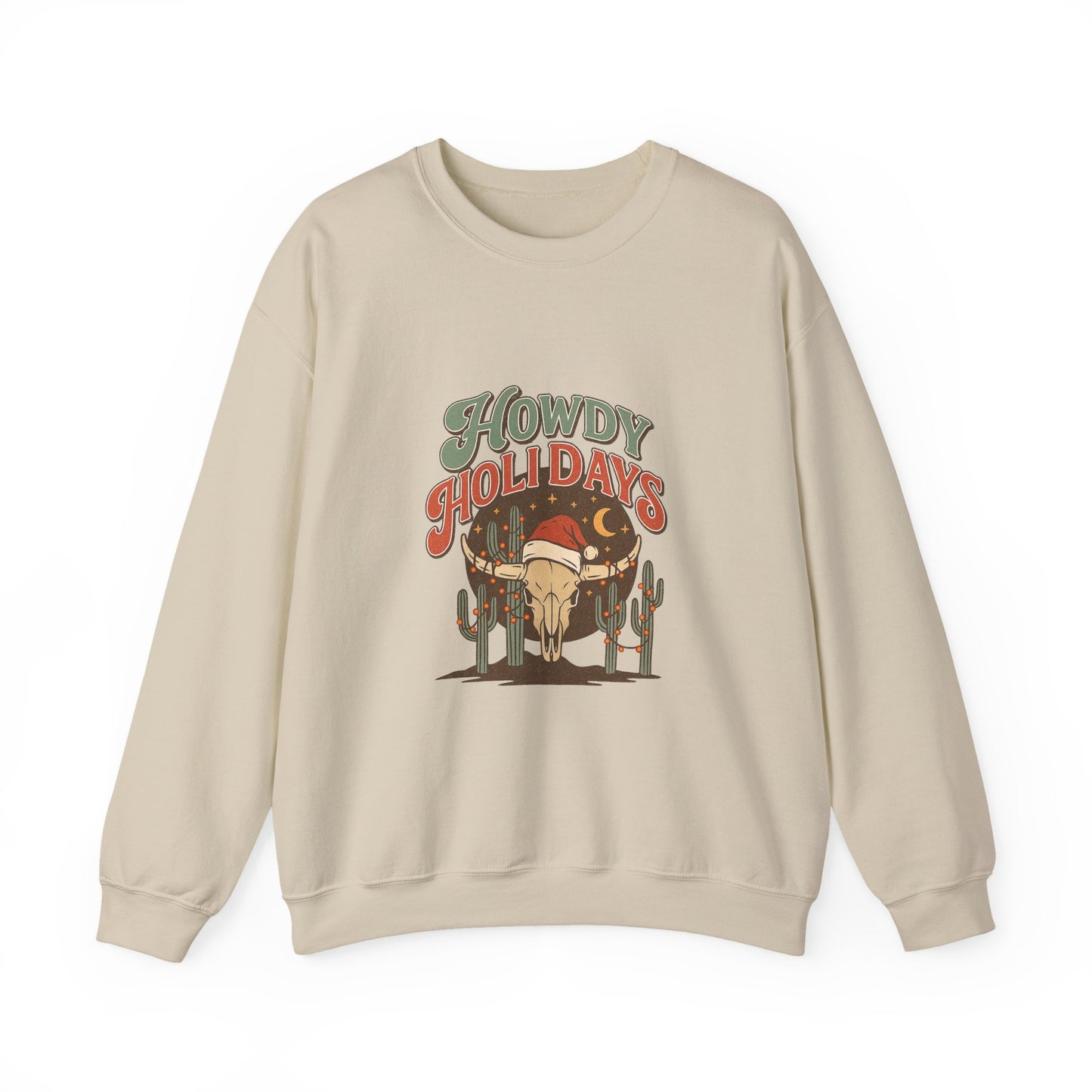 Howdy Holidays PNG | Western Christmas graphic | Desert Cactus Holiday Shirt Design | Retro Country Christmas PNG | Cowgirl Christmas PNG