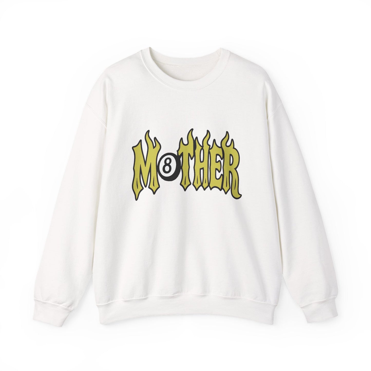 Mother Flame Graphic Sweatshirt — Retro 8-Ball Design