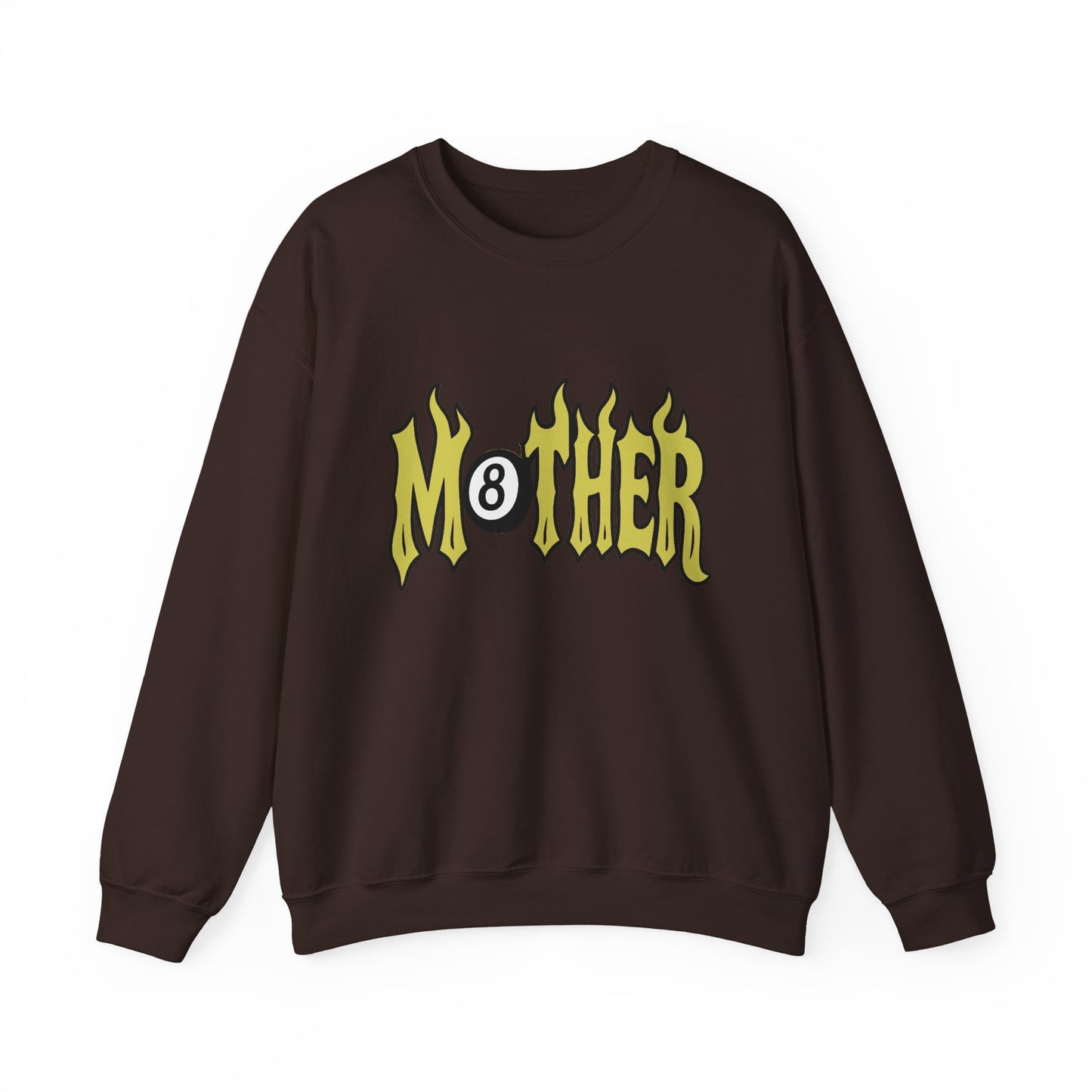 Mother Flame Graphic Sweatshirt — Retro 8-Ball Design