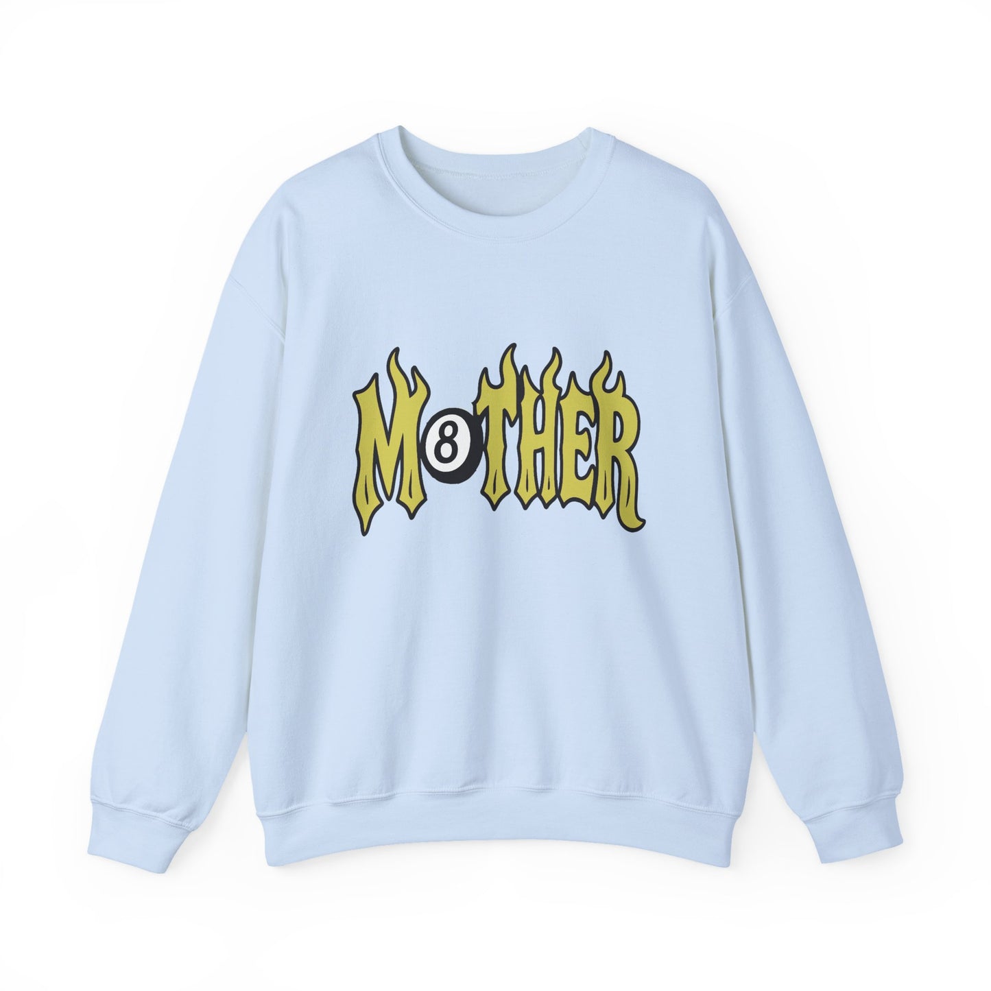 Mother Flame Graphic Sweatshirt — Retro 8-Ball Design