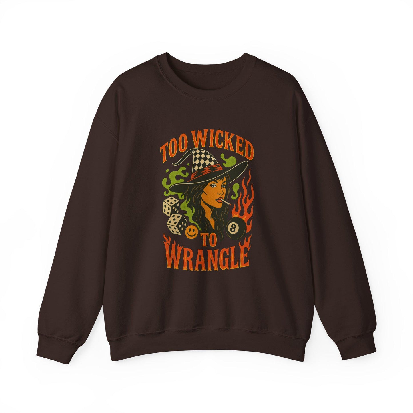 Edgy western yallternative HALLOWEEN "too wicked to wrangle" PNG graphic digital download for tshirt sublimation or dtf