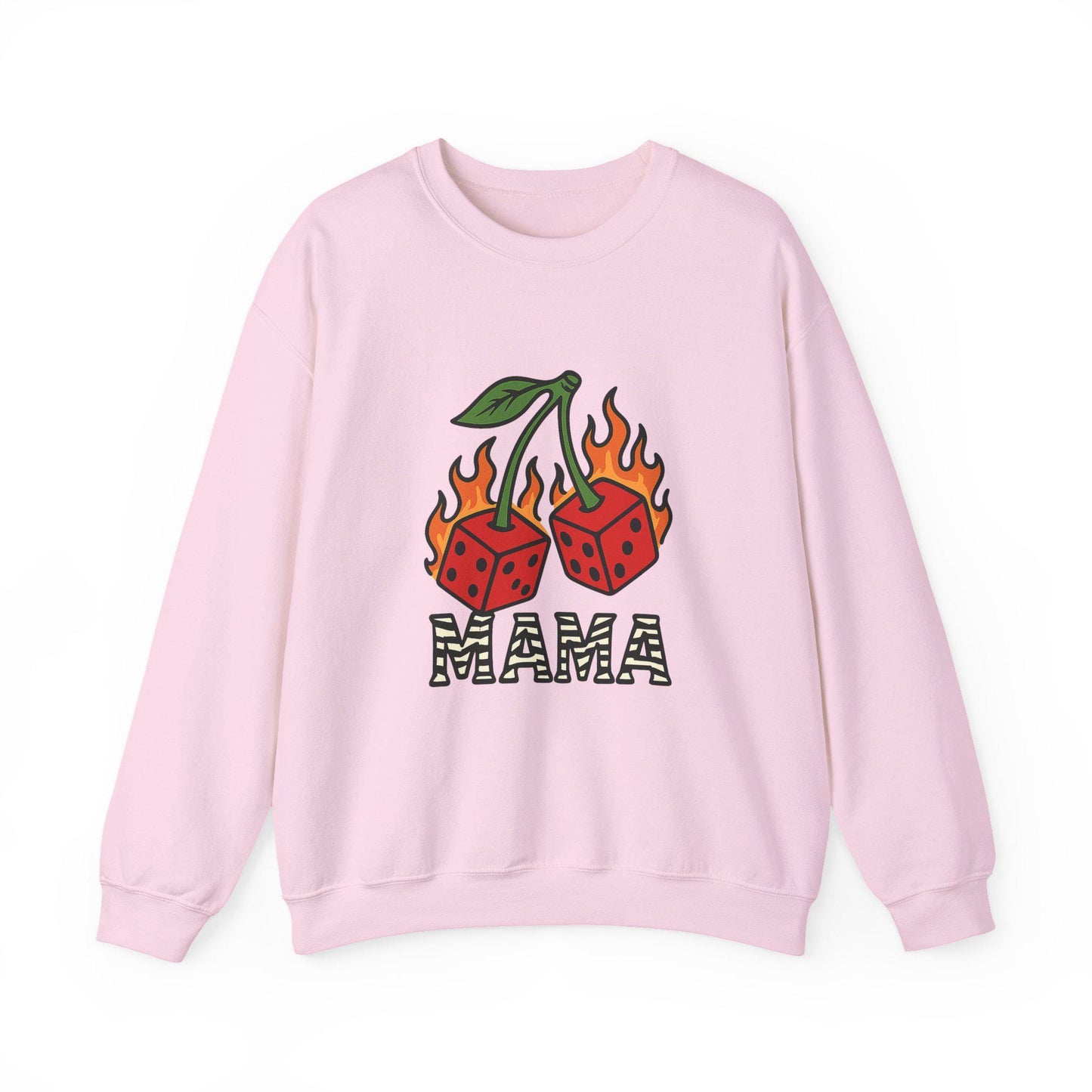 Mama flaming dice cherry PNG graphic INSTANT digital download for tshirt sublimation or dtf