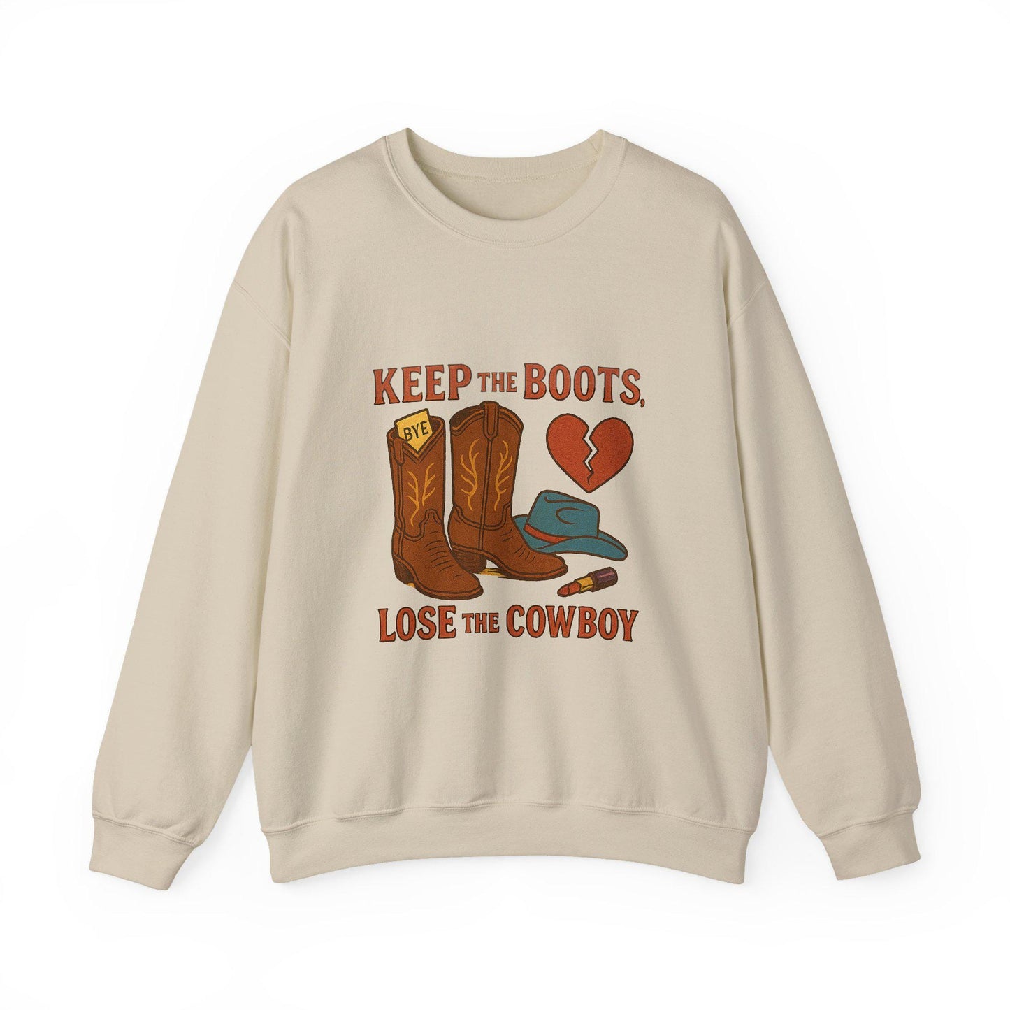 Western "keep the boots, lose the cowboy" cowgirl lipstick and boots breakup png INSTANT digital download for tshirt sublimation or dtf