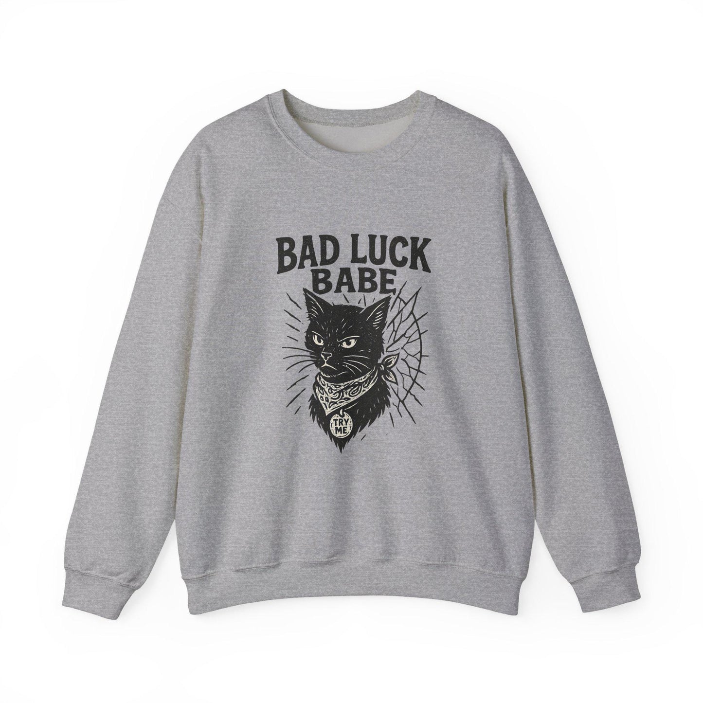 Bad luck babe black cat edgy PNG graphic INSTANT digital download for tshirt sublimation or dtf