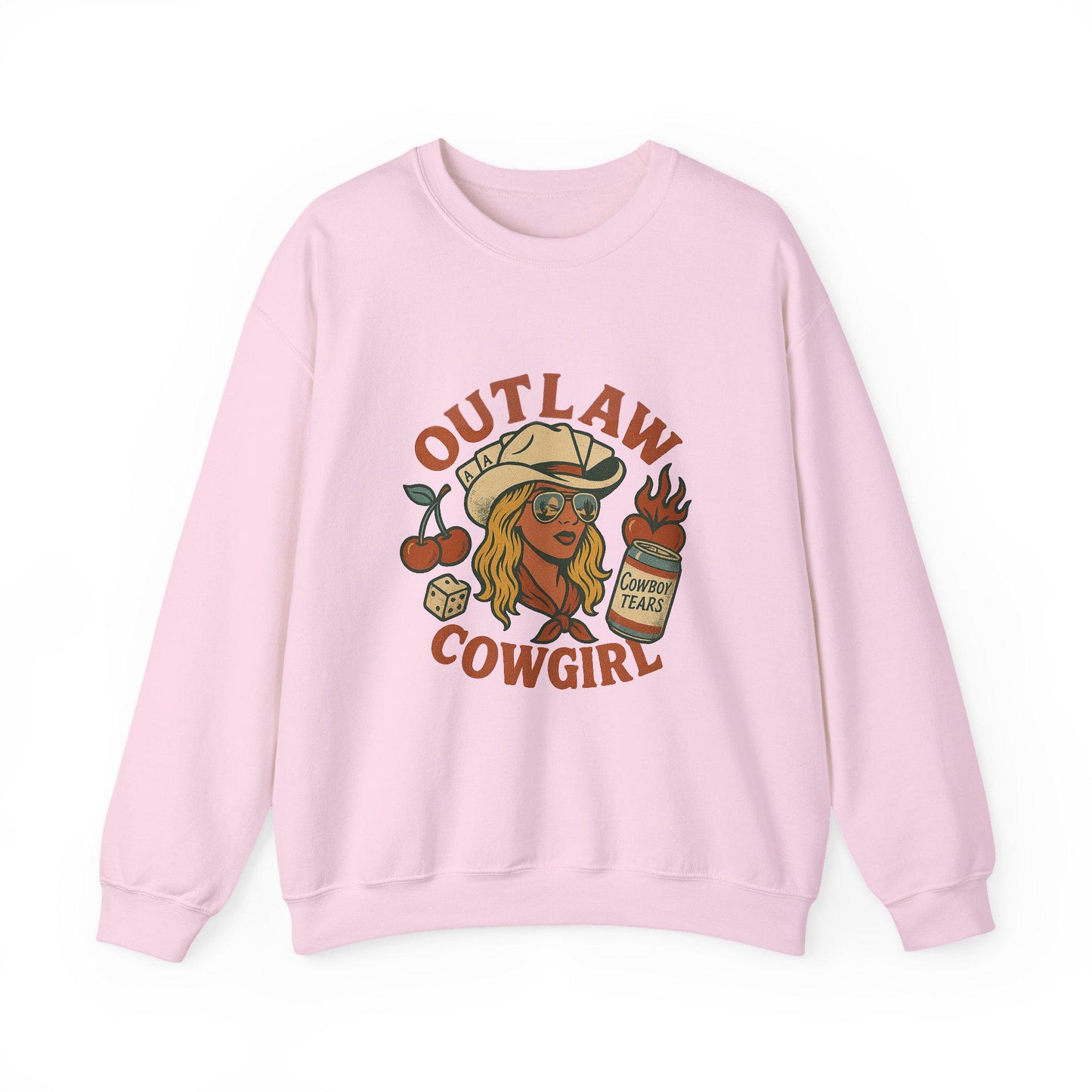 Western Outlaw blonde cowgirl vintage beer can cards cherry dice png graphic INSTANT digital download for tshirt sublimation or dtf