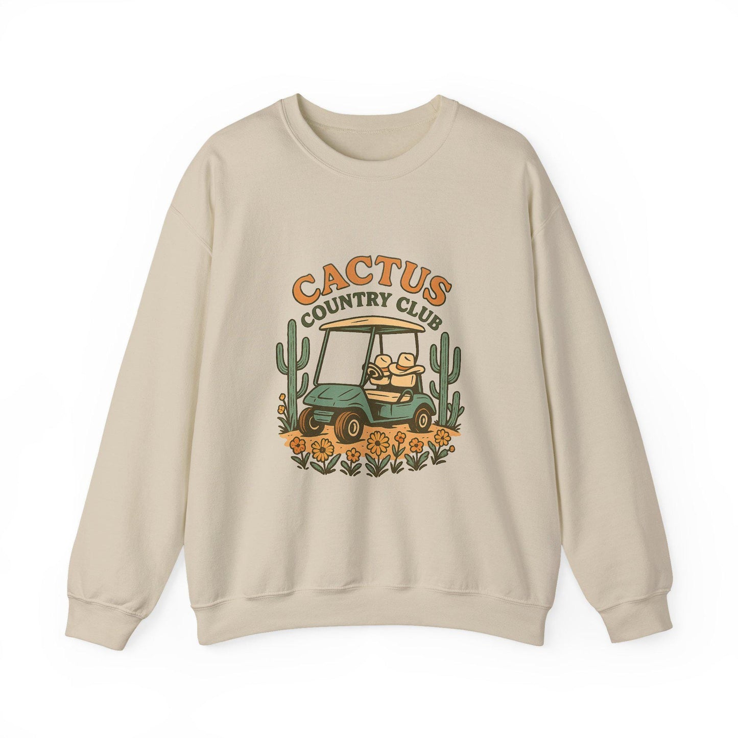 Western "cactus country club" golf cart desert png graphic INSTANT digital download for tshirt sublimation or dtf