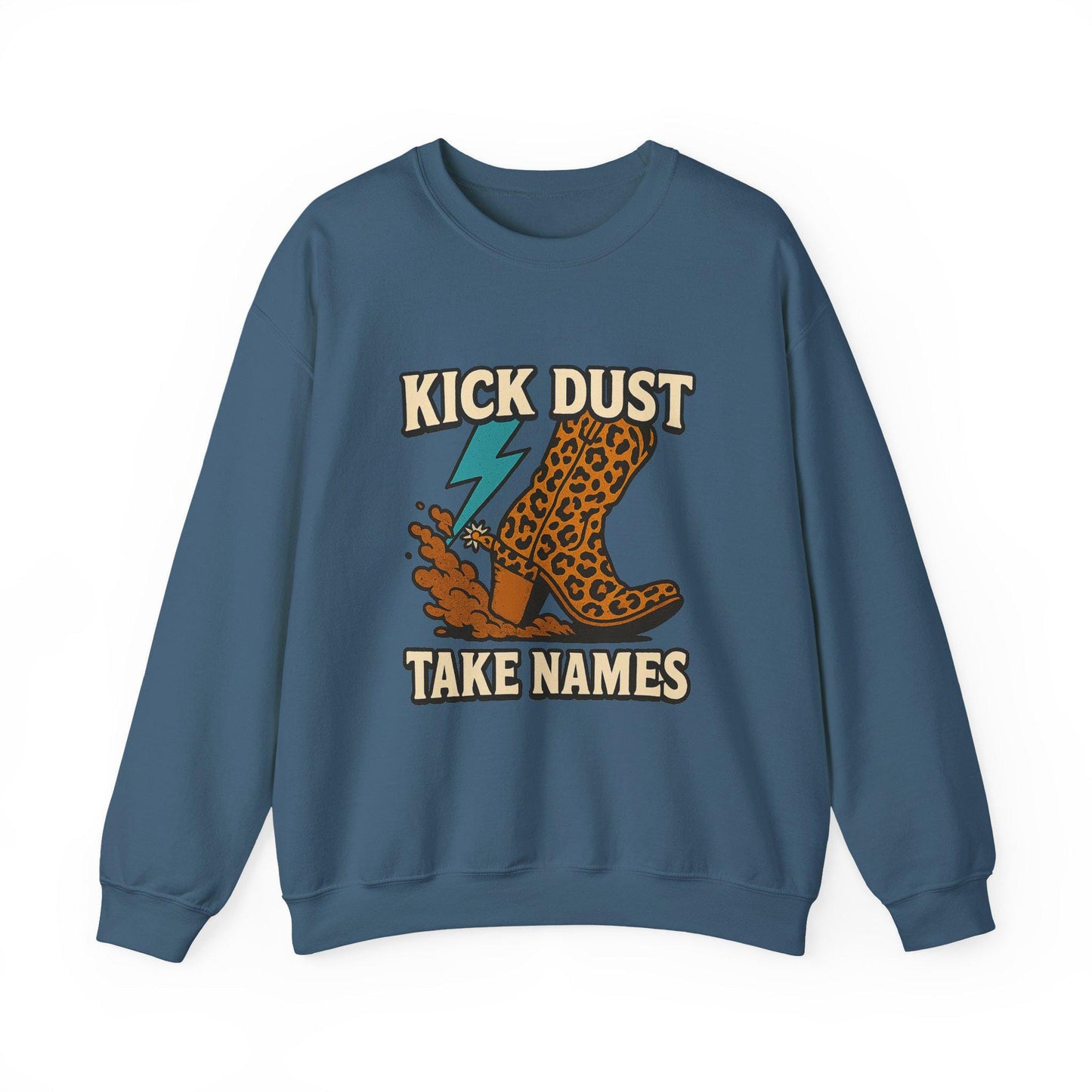 Western kick dust take names cheetah print boot lightning bolt png graphic INSTANT digital download for tshirt sublimation or dtf