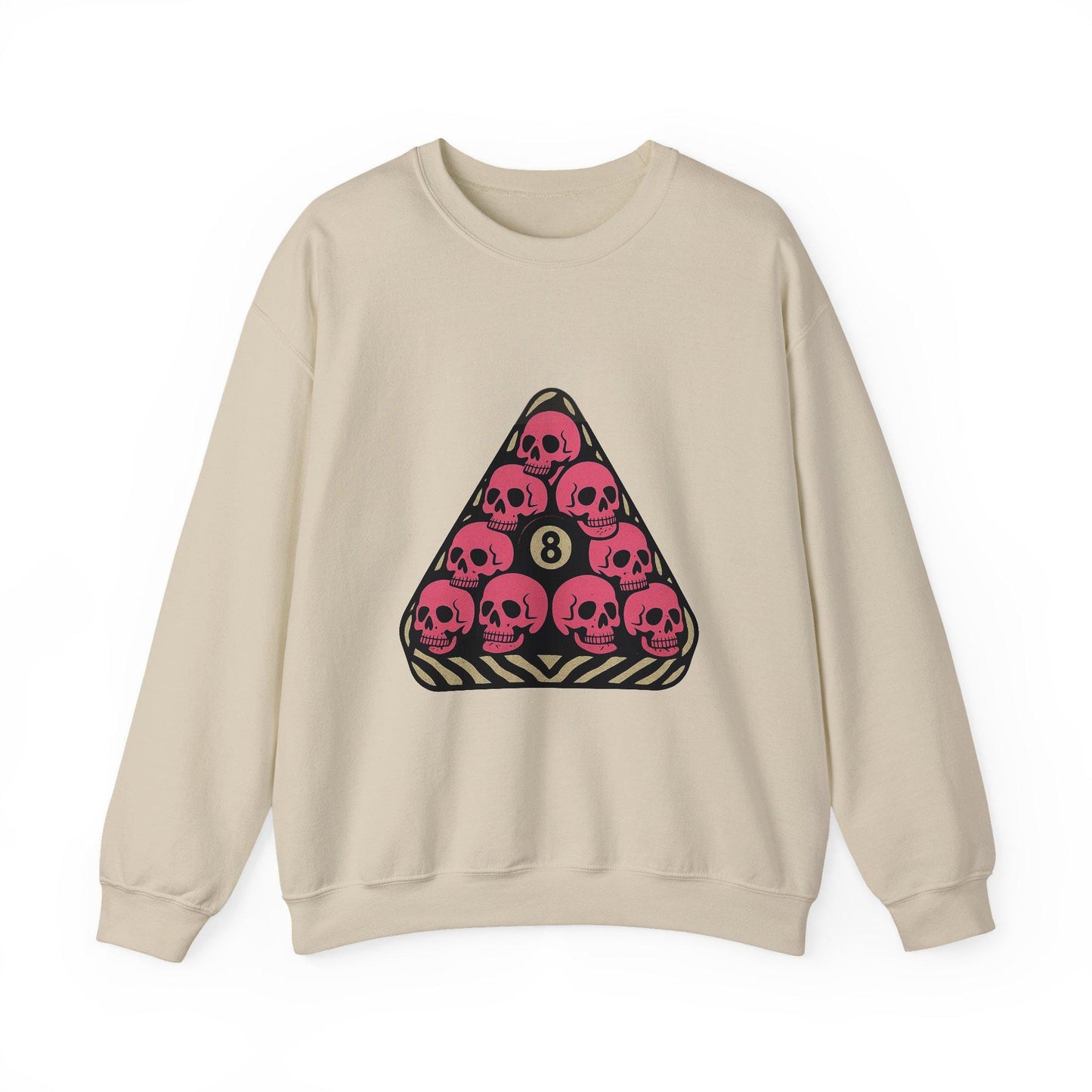 Zebra print Pool ball rack full of pink skulls and 8ball PNG graphic INSTANT digital download for tshirt sublimation or dtf