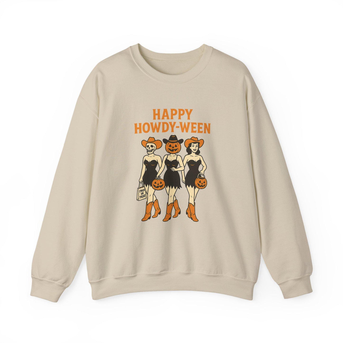 Western halloween "happy howdy-ween" scary cowgirl PNG graphic INSTANT digital download for tshirt sublimation or dtf