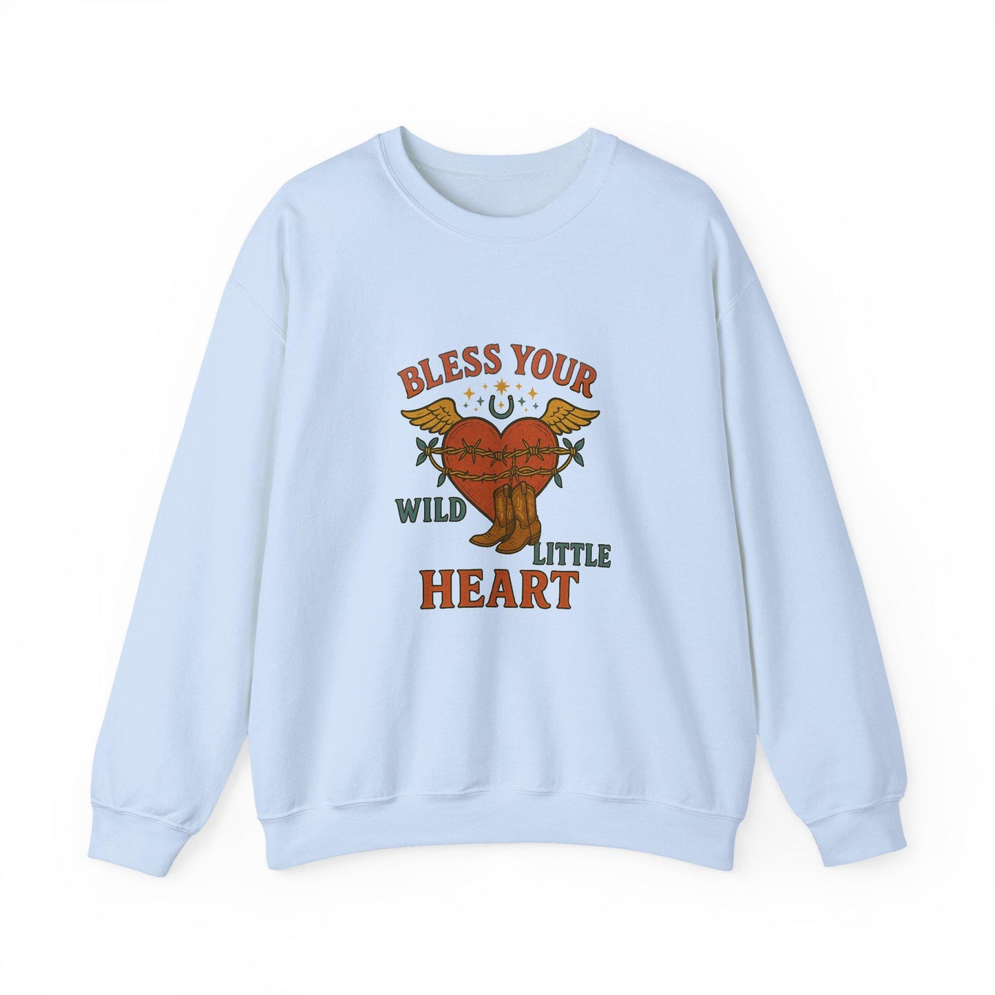 Western "bless your wild little heat" cowgirl heart png graphic INSTANT digital download for tshirt sublimation or dtf