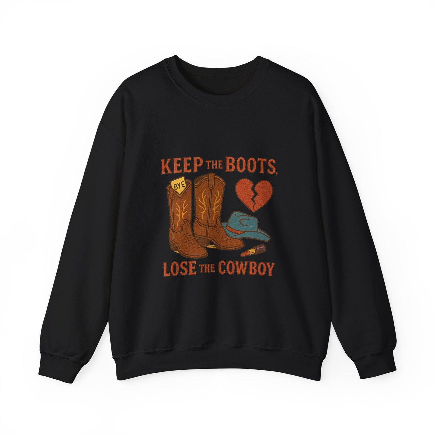 Western "keep the boots, lose the cowboy" cowgirl lipstick and boots breakup png INSTANT digital download for tshirt sublimation or dtf