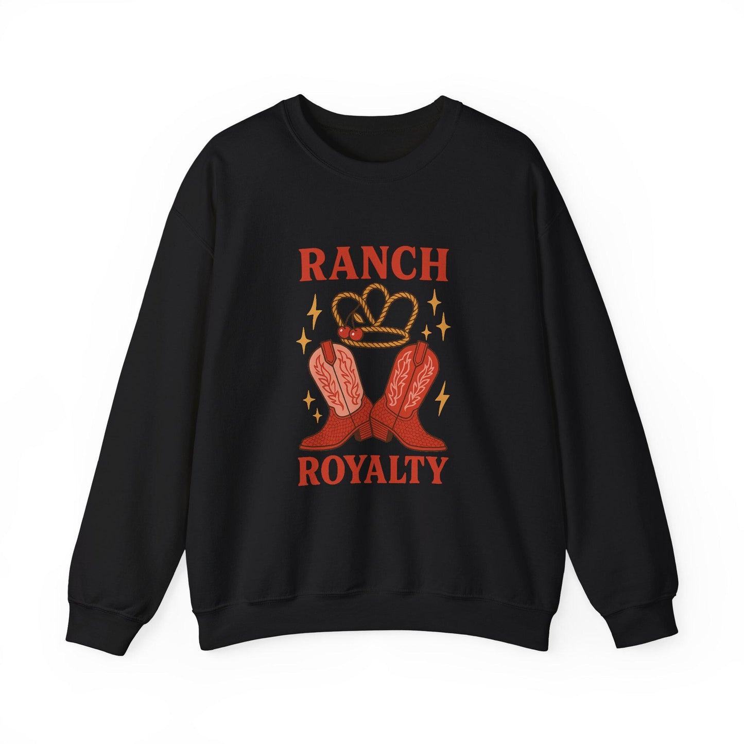Western "ranch royalty" lasso crown cherry and cowgirl boots PNG graphic INSTANT digital download for tshirt sublimation or dtf