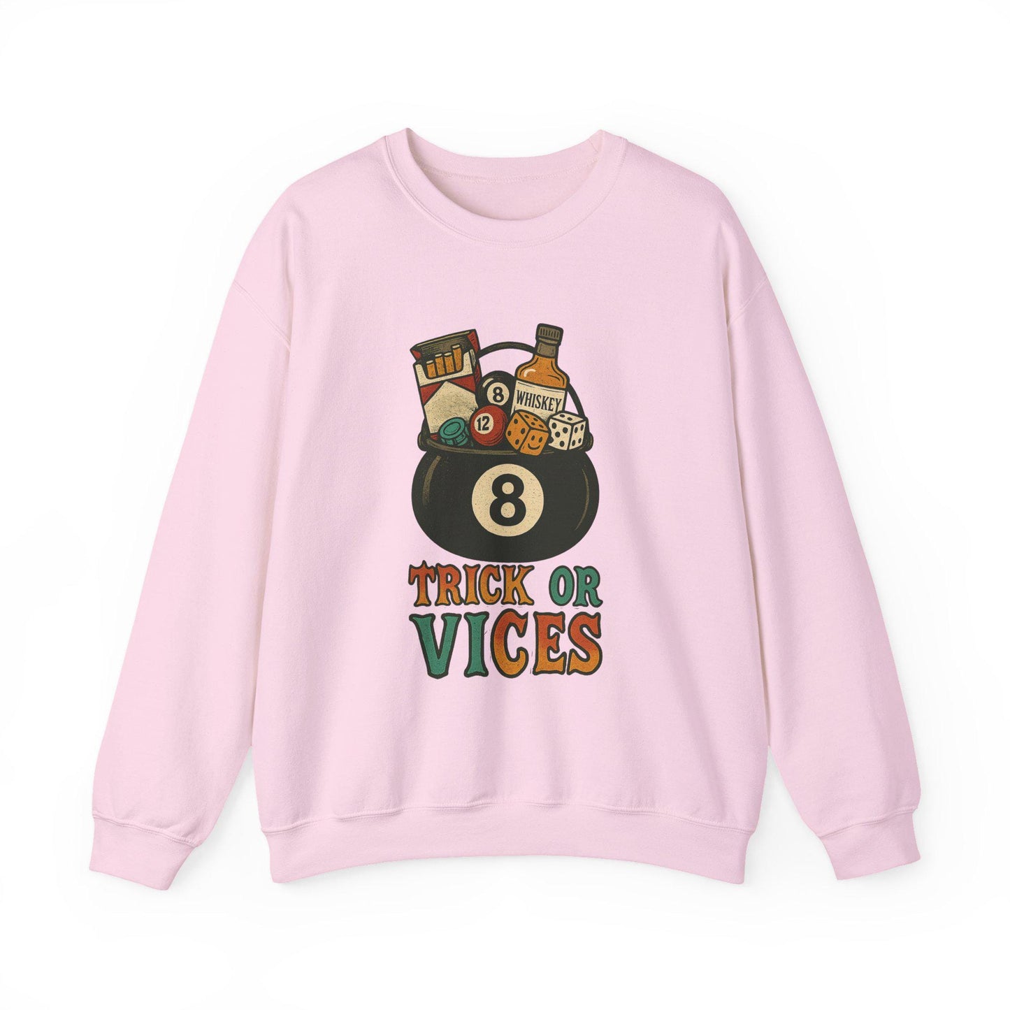 Edgy HALLOWEEN 8ball dice whiskey "trick or vices" PNG graphic INSTANT digital download for tshirt sublimation or dtf