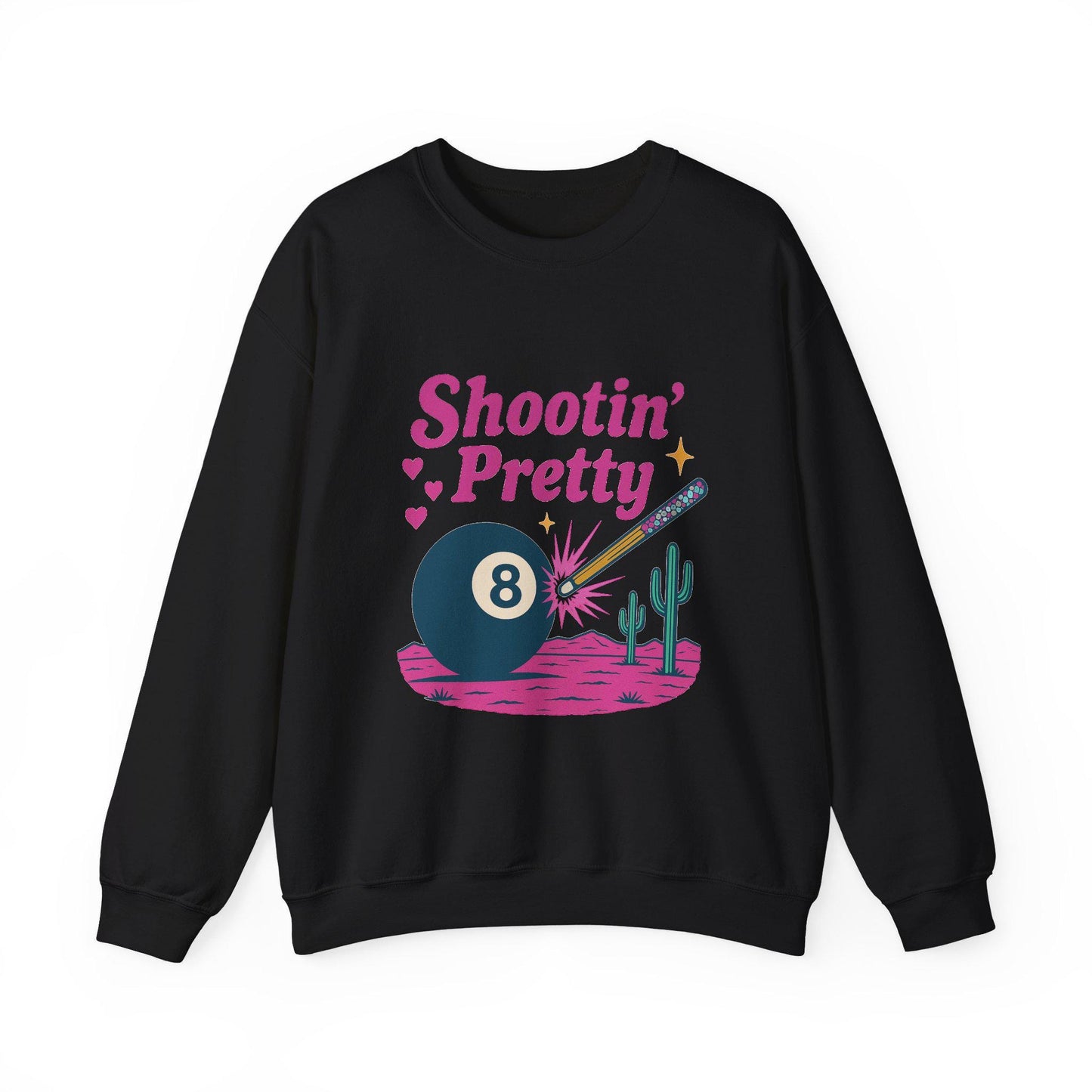 Western 8 ball shootin pretty desert png graphic INSTANT digital download for tshirt sublimation or dtf