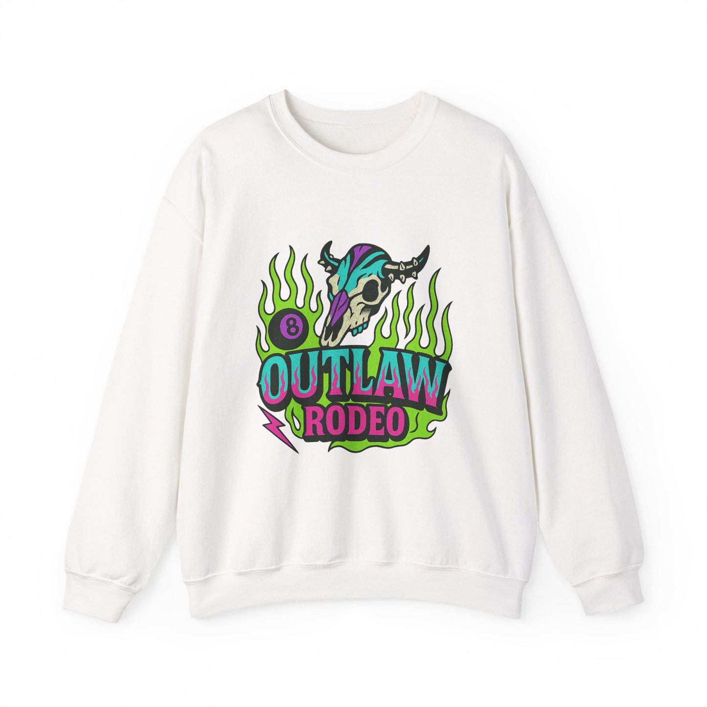 Edgy yallternative outlaw rodeo flaming bull skull 8ball PNG graphic INSTANT digital download for tshirt sublimation or dtf