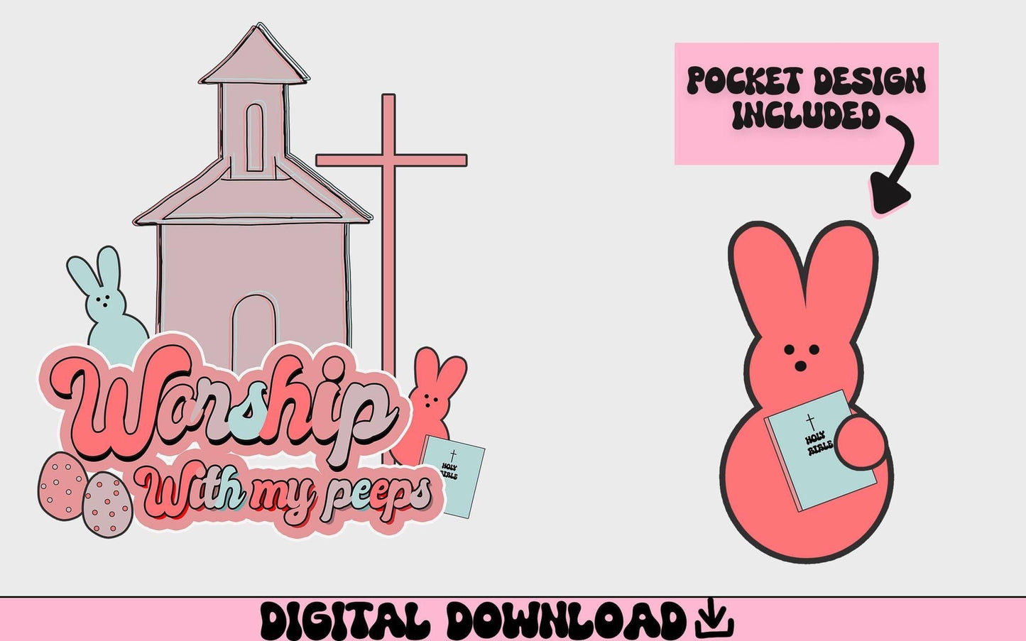 Easter peeps PNG peeps Sublimation easter designs Bible verse shirt design pastel Easter shirt design