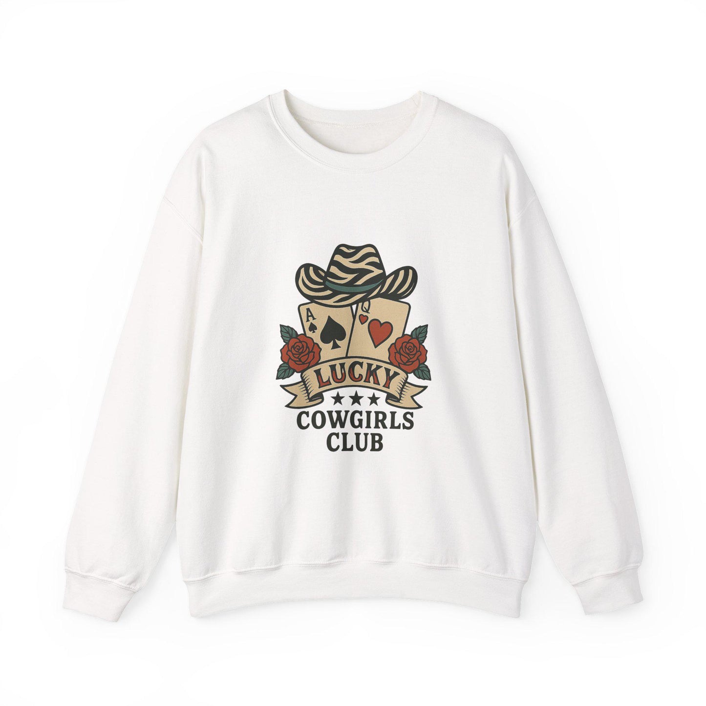 Western "lucky cowgirls club" cards cowgirl hat rose banner PNG graphic INSTANT digital download for tshirt sublimation or dtf