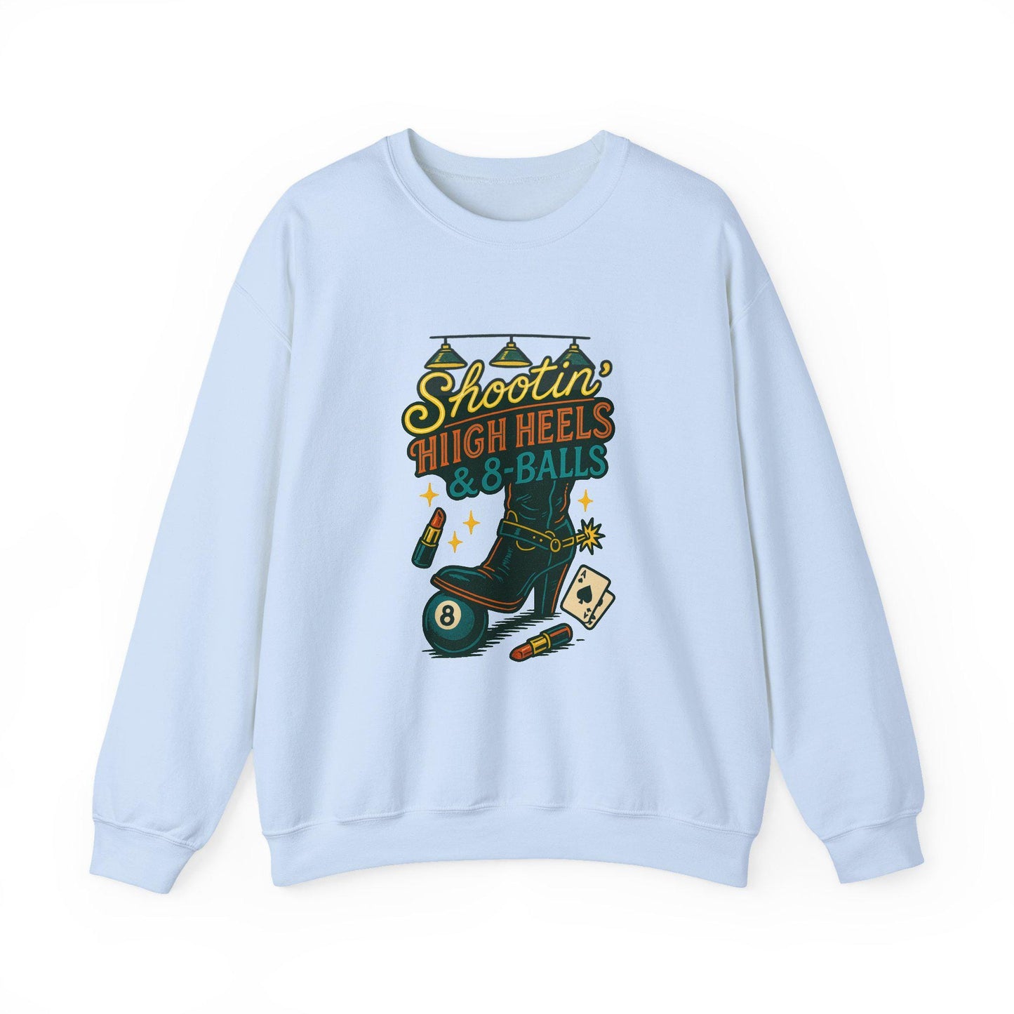 Western shootin high heels and 8balls lipstick cards bar png graphic INSTANT digital download for tshirt sublimation or dtf