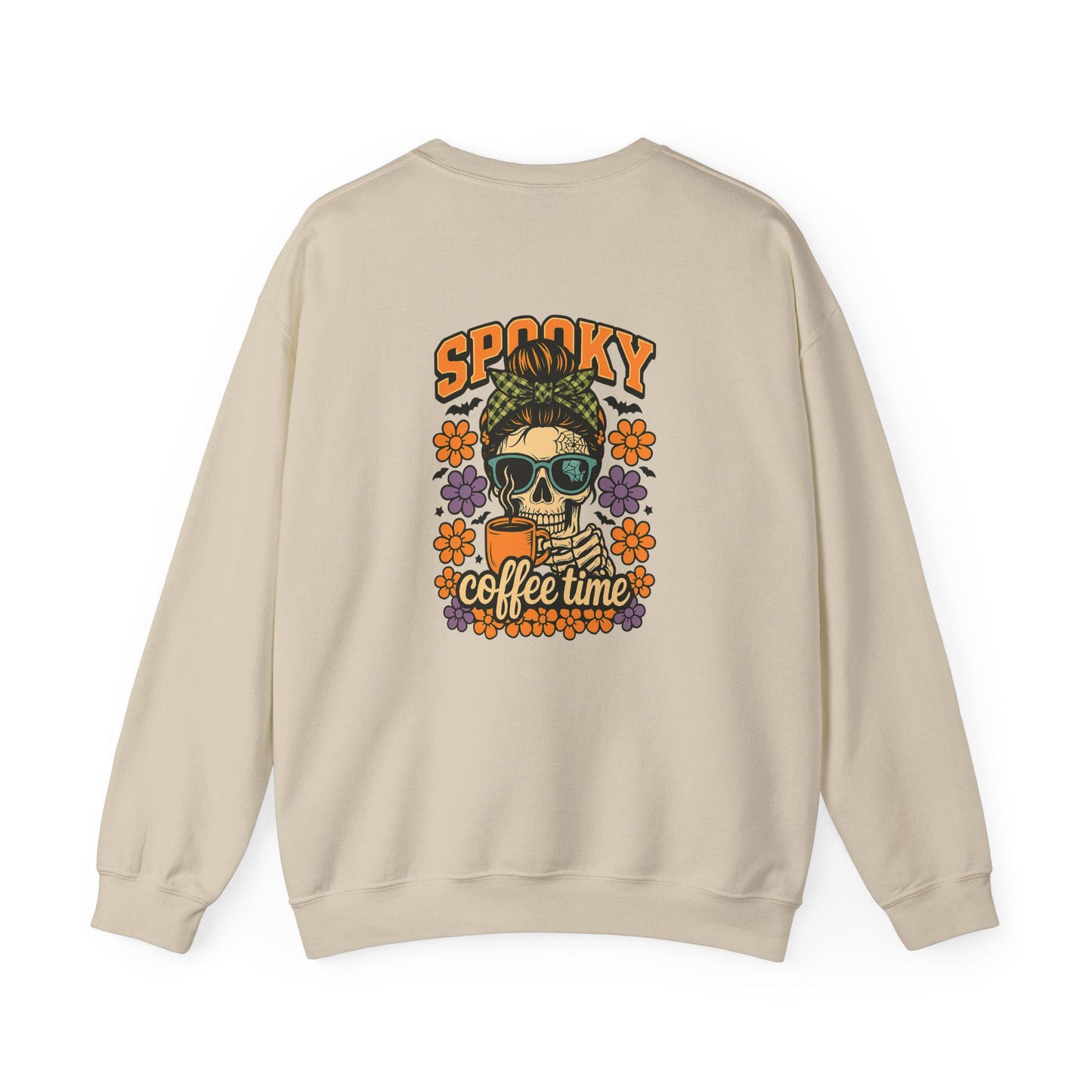 Halloween "Spooky coffee time"  mama skull PNG graphic INSTANT digital downloads for tshirt sublimation or dtf