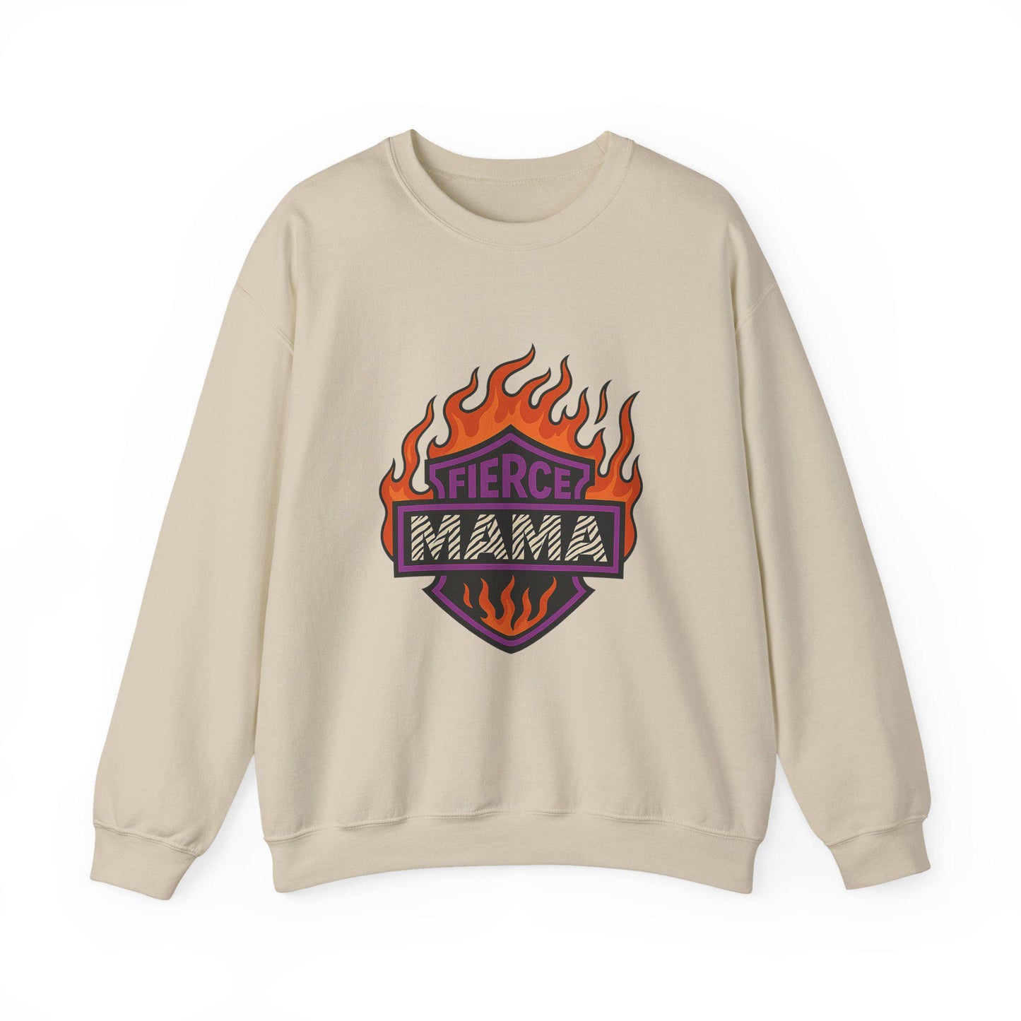 Moto flaming "fierce mama" PNG graphic INSTANT digital download for tshirt sublimation or dtf