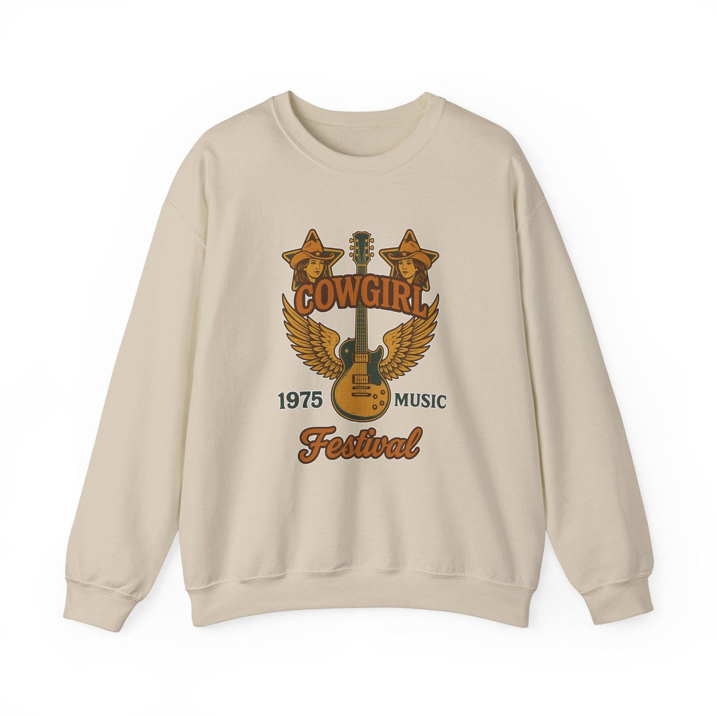 Vintage Western cowgirl music festival png graphic digital download for tshirt sublimation or dtf