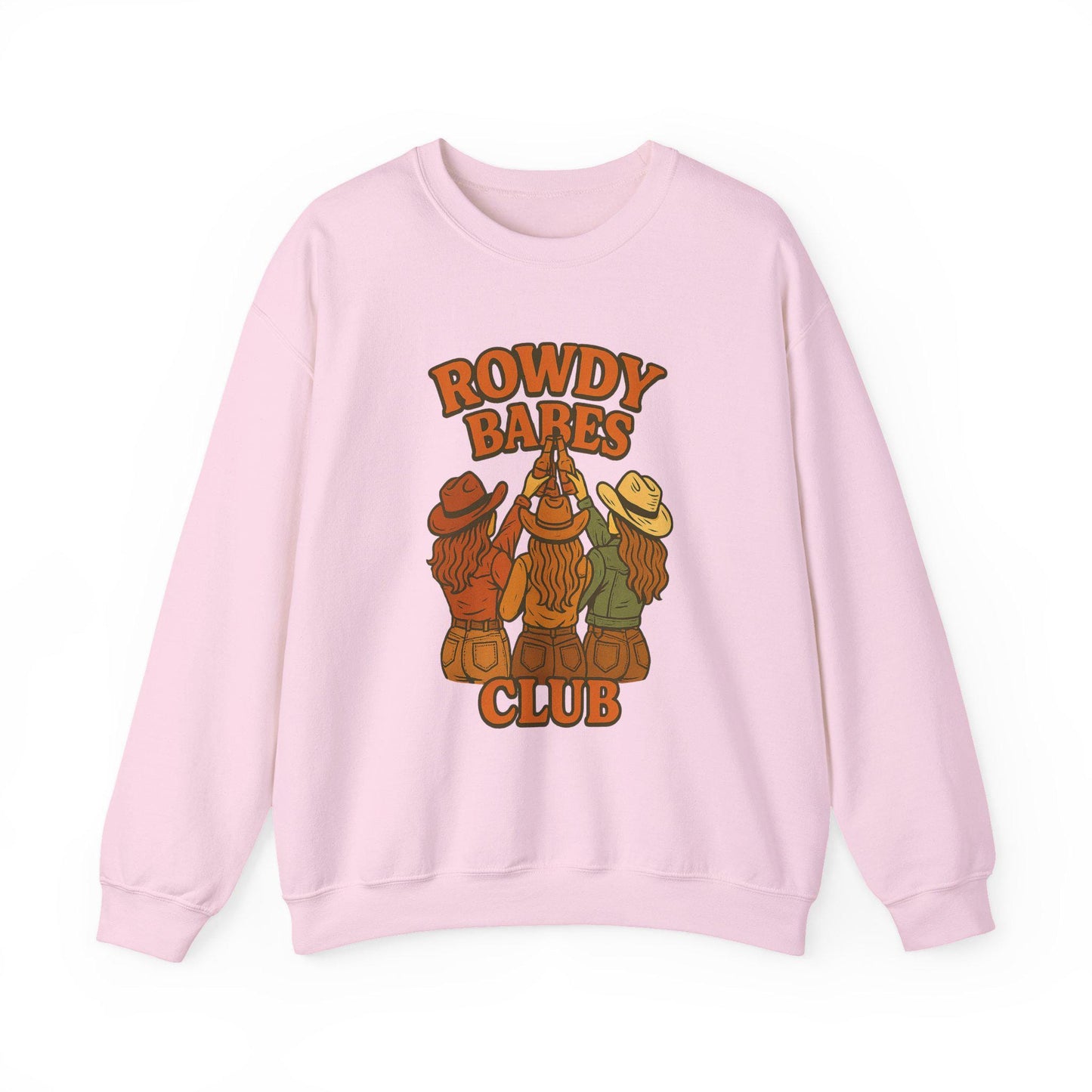 Western vintage retro cowgirl country girl "Rowdy Babes Club" PNG graphic INSTANT digital download for tshirt sublimation or dtf
