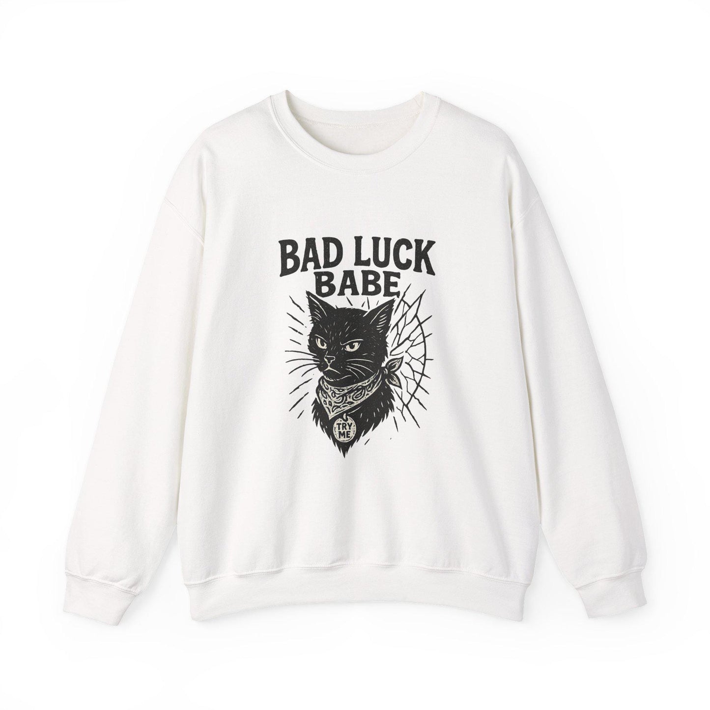 Bad luck babe black cat edgy PNG graphic INSTANT digital download for tshirt sublimation or dtf