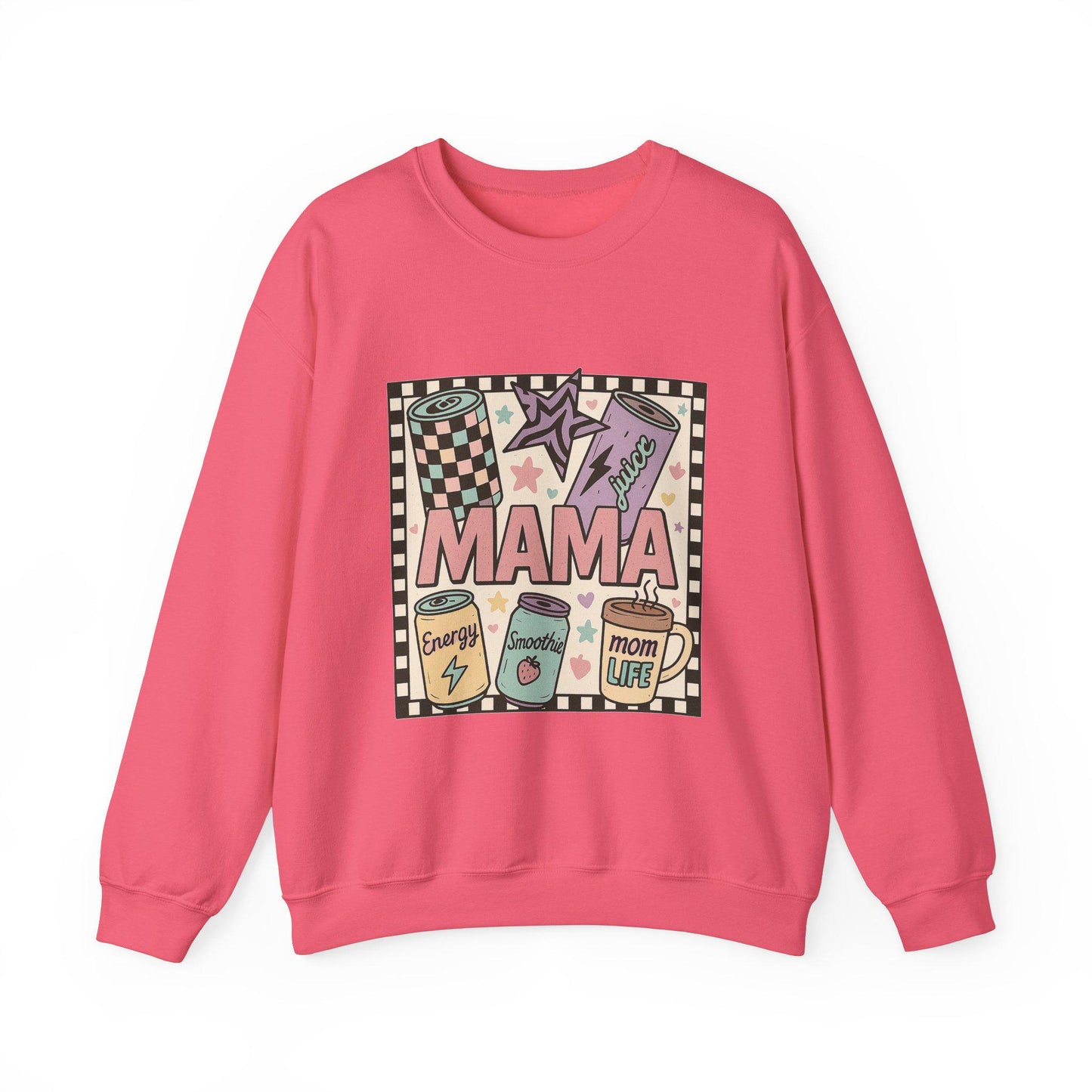 Mama energy drink mom life mothers checkered fun design png graphic digital download for tshirt sublimation or dtf