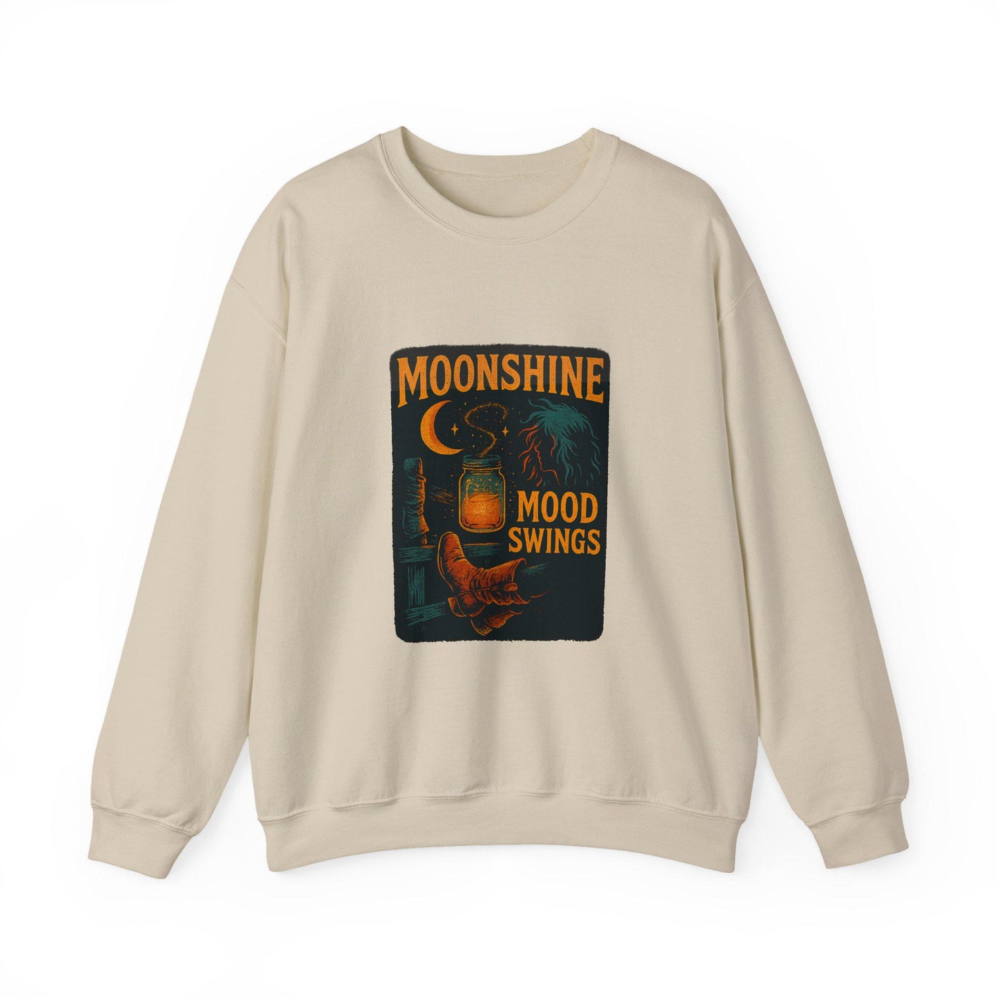 Western "Moonshine, mood swings" png graphic INSTANT digital download for tshirt sublimation or dtf