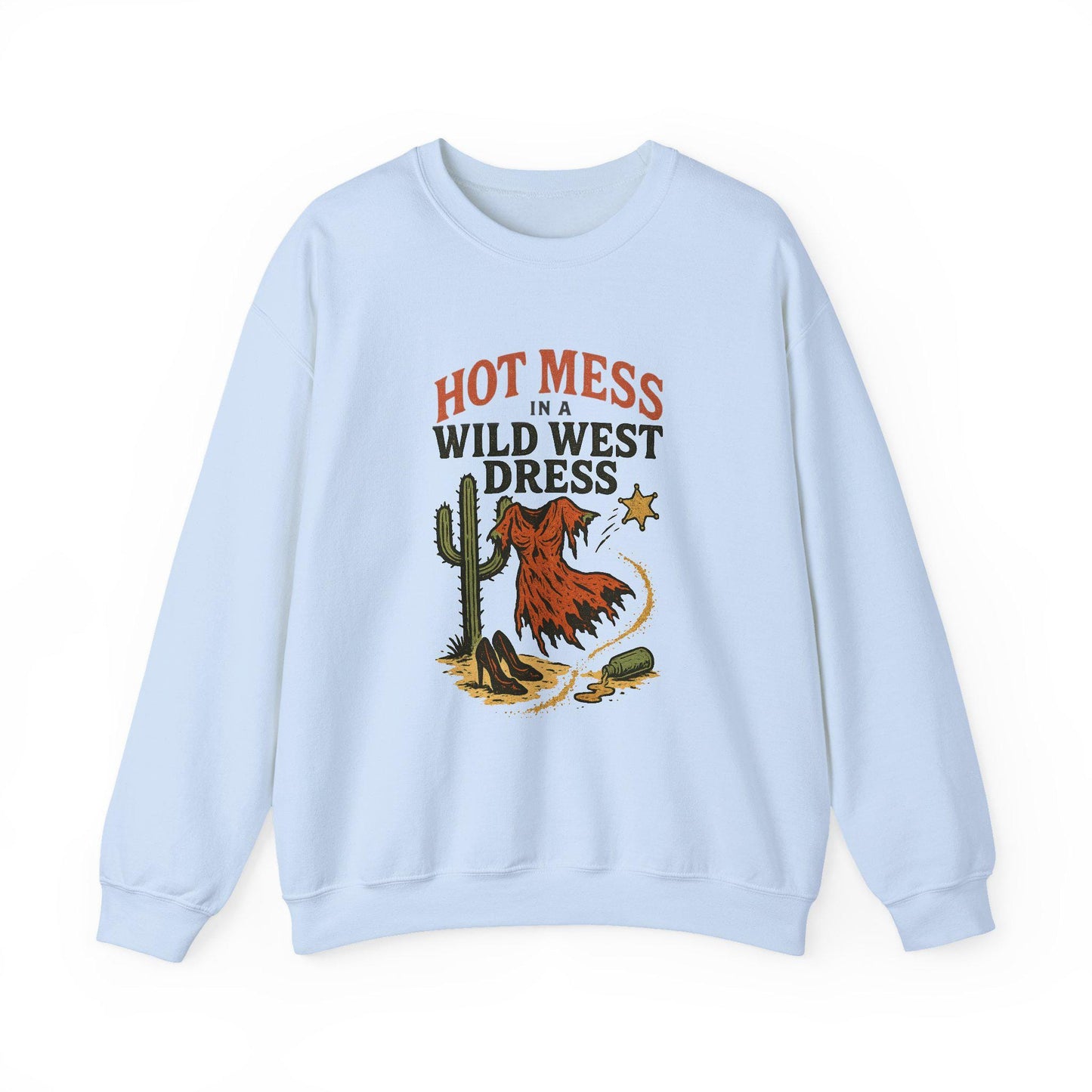 Western "Hot mess in a wild west dress" Desert PNG graphic INSTANT digital download for tshirt sublimation or dtf