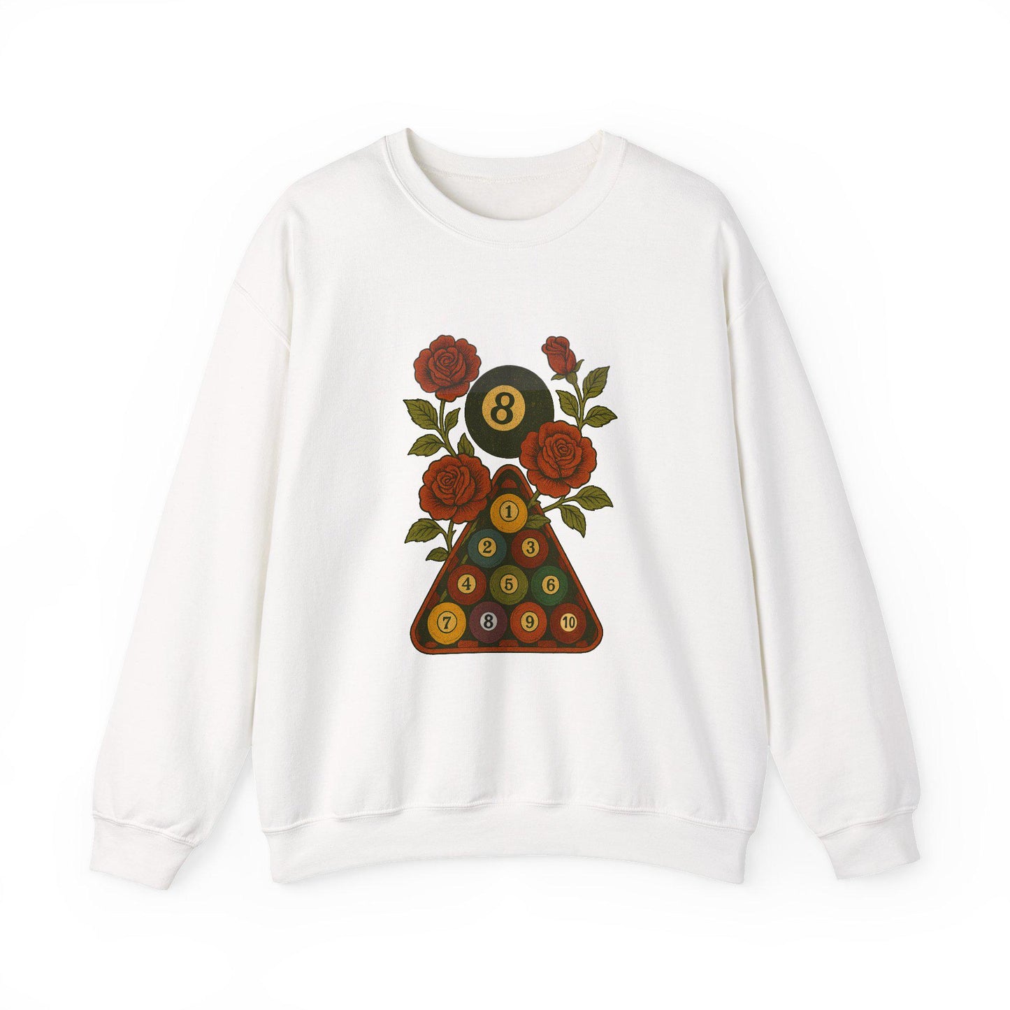 Rose vine pool ball rack 8ball png graphic digital download for tshirt sublimation or dtf