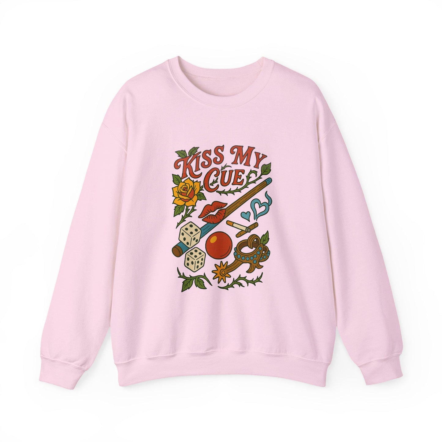 Edgy Western kiss m cue dice floral spur  png graphic INSTANT digital download for tshirt sublimation or dtf