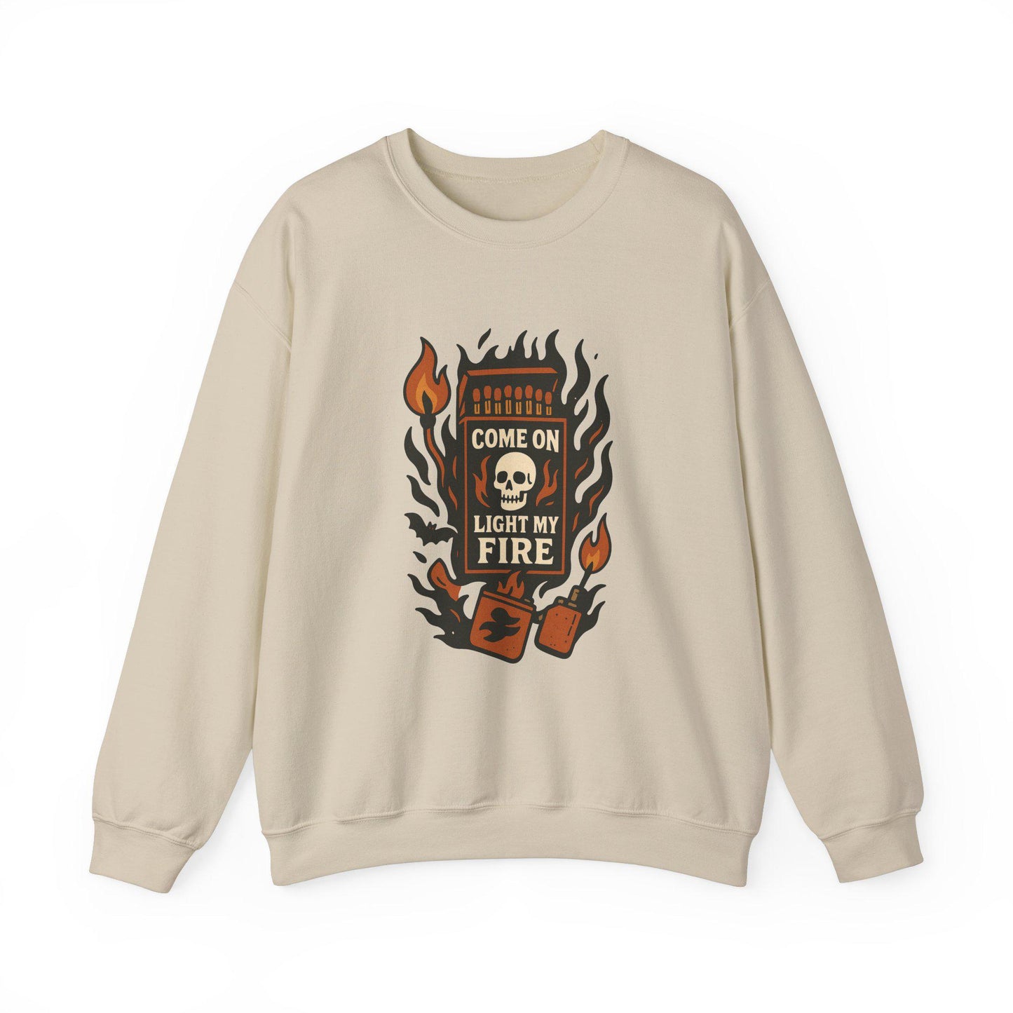 Light my fire lighter and match skull png graphic digital download for tshirt sublimation or dtf